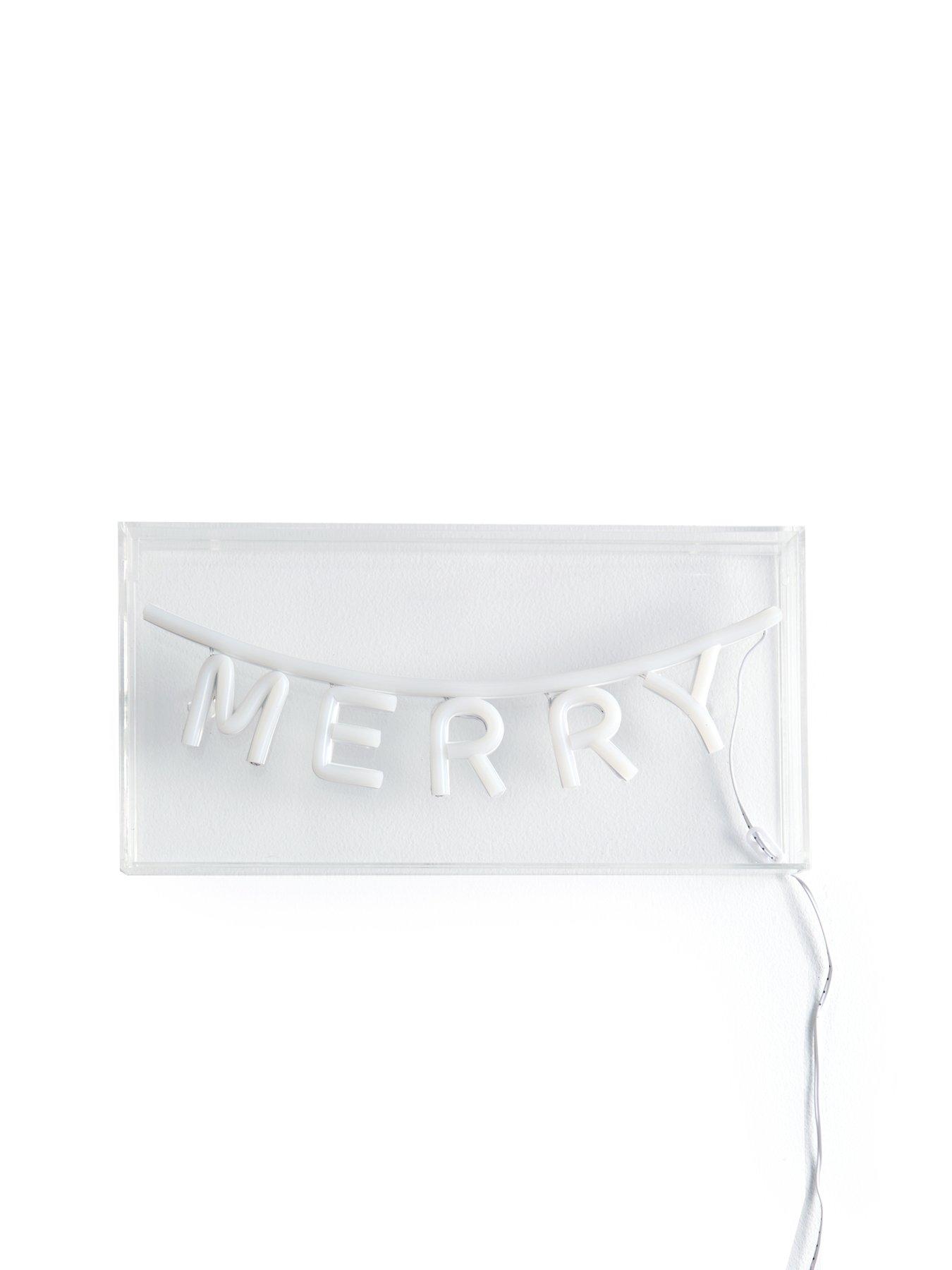 Image 2 of 5 of Festive 30&nbsp;cm Neon Light Up&nbsp;Merry Sign Christmas Decoration