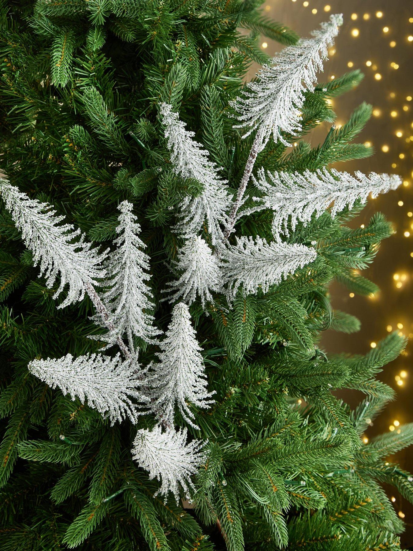 Festive Set of 5 x 66cm Silver 5 Headed Tree Stems