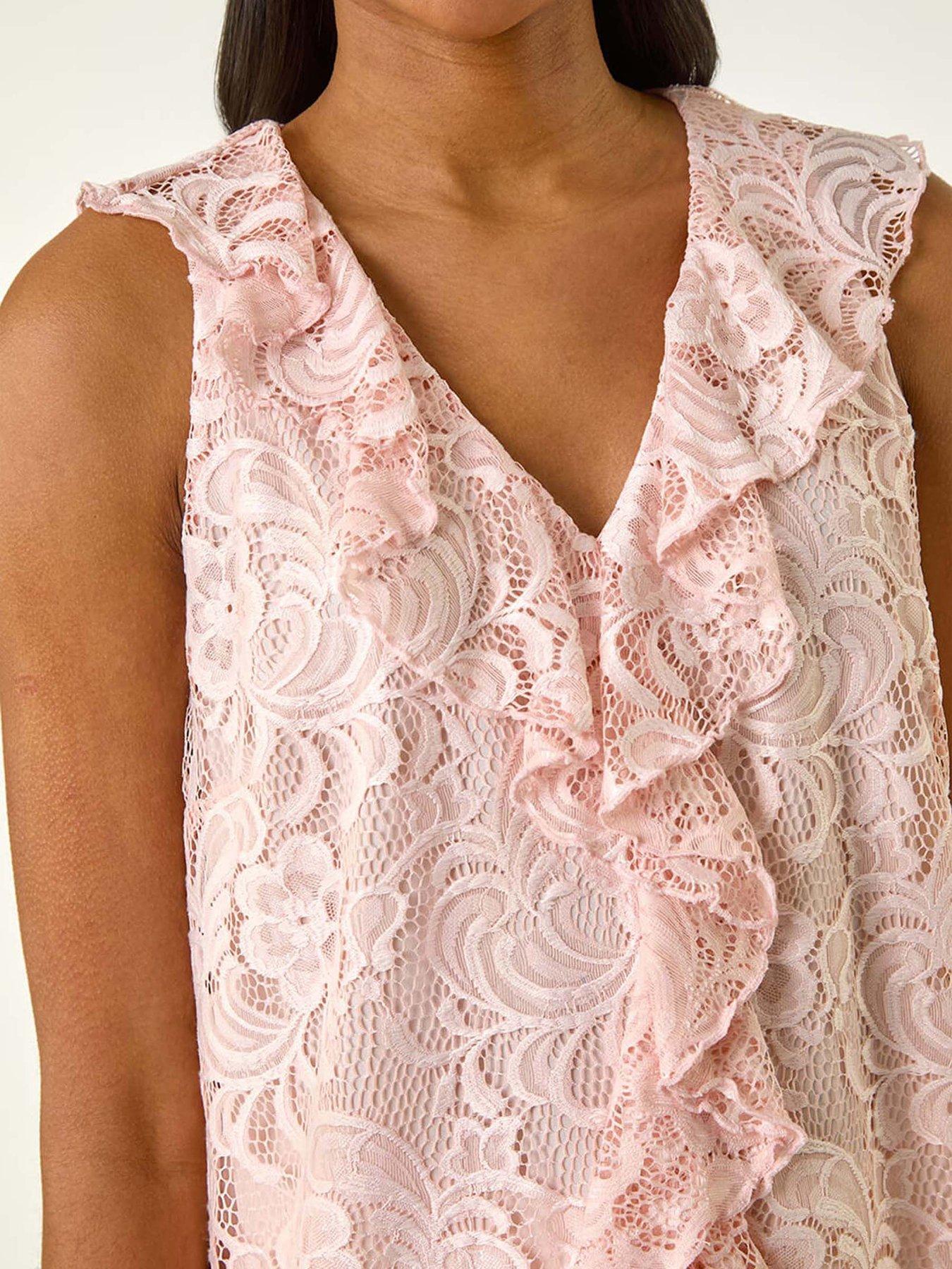 roman-lace-v-neck-ruffle-front-top-pinkdetail