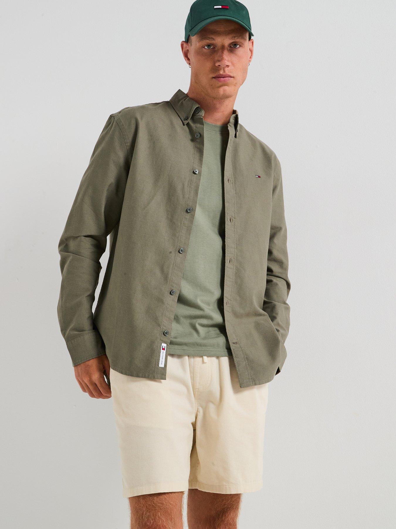 Tommy Jeans Regular Fit Oxford Long Sleeve Shirt - Green