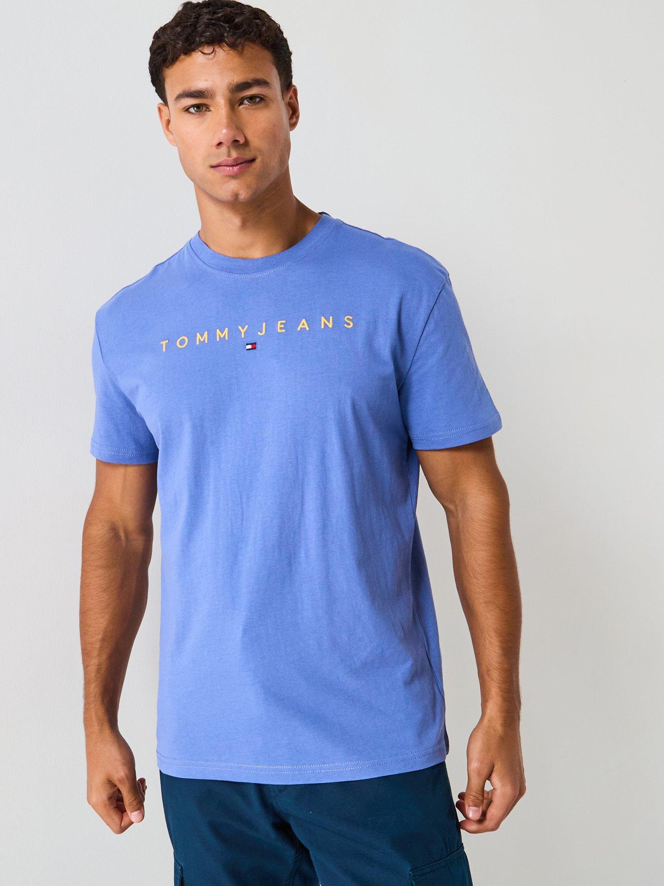 Tommy Jeans Linear Logo T-Shirt - Blue