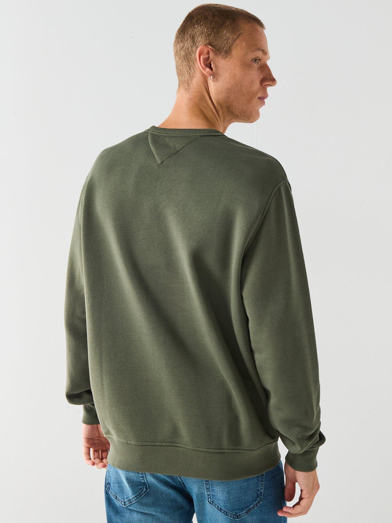 Image 2 of 6 of Tommy Jeans Regular Fit Badge Crew Sweatshirt - Green