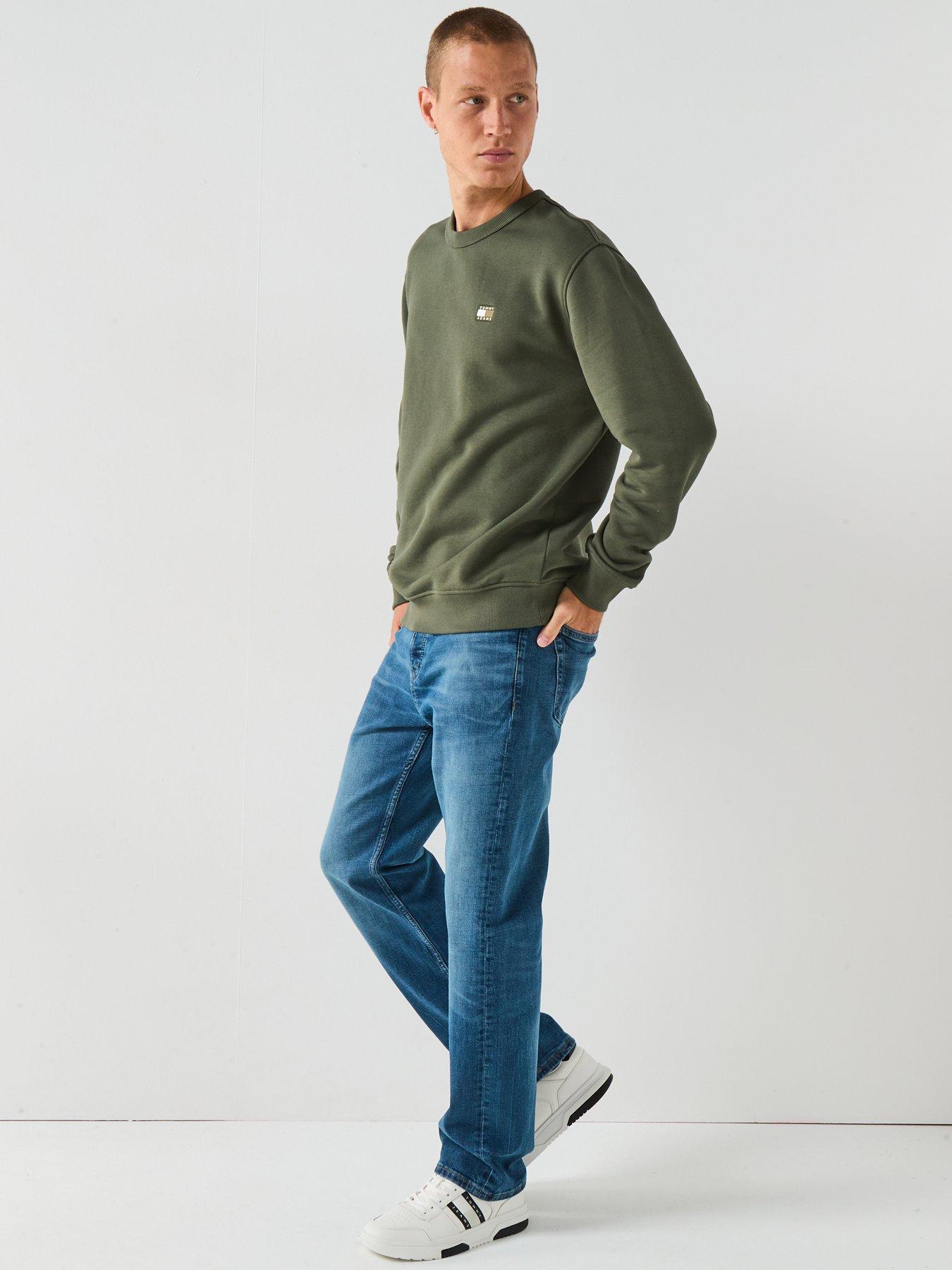 Image 6 of 6 of Tommy Jeans Regular Fit Badge Crew Sweatshirt - Green