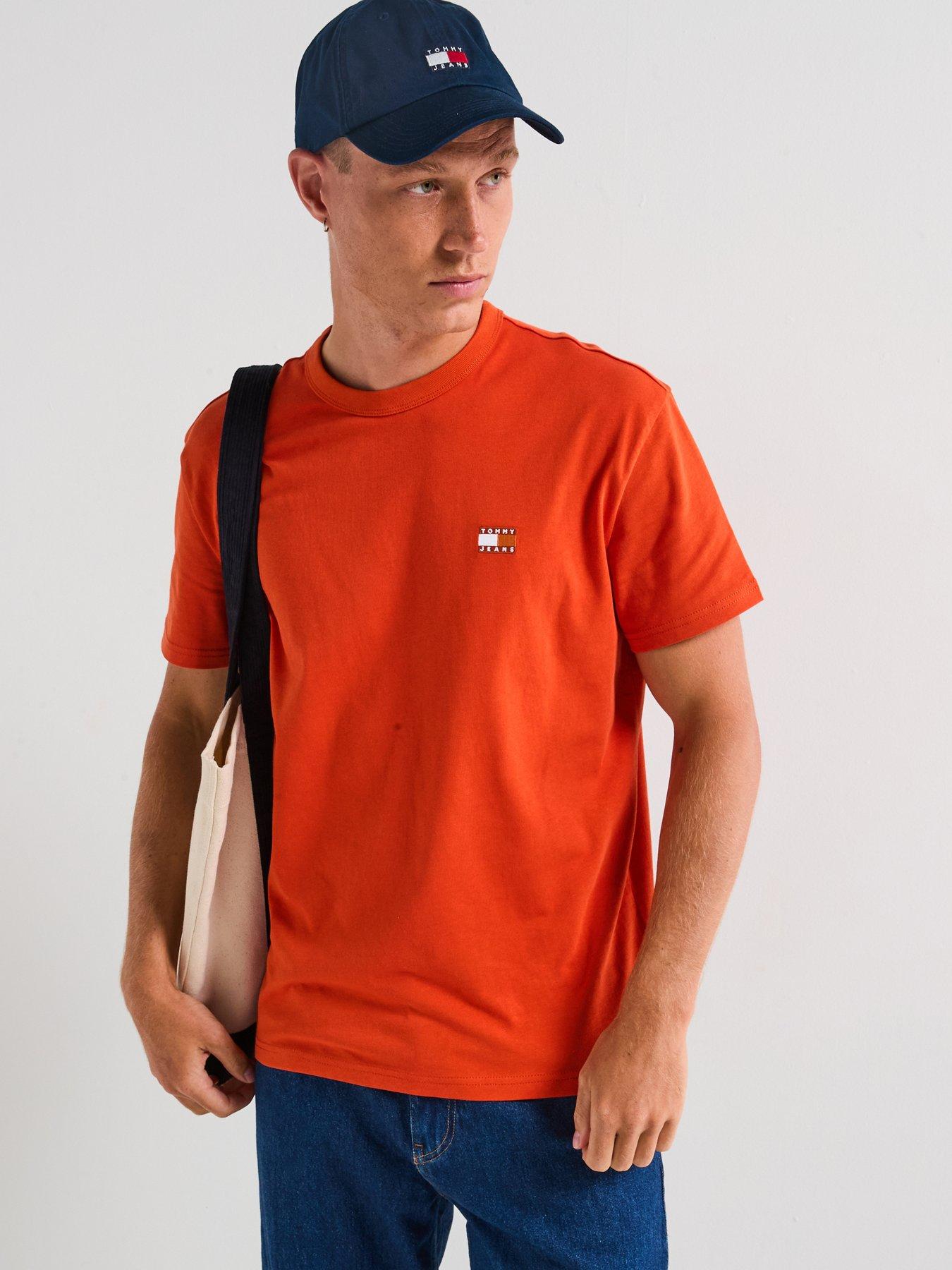 Tommy Jeans Logo Badge T-Shirt - Orange