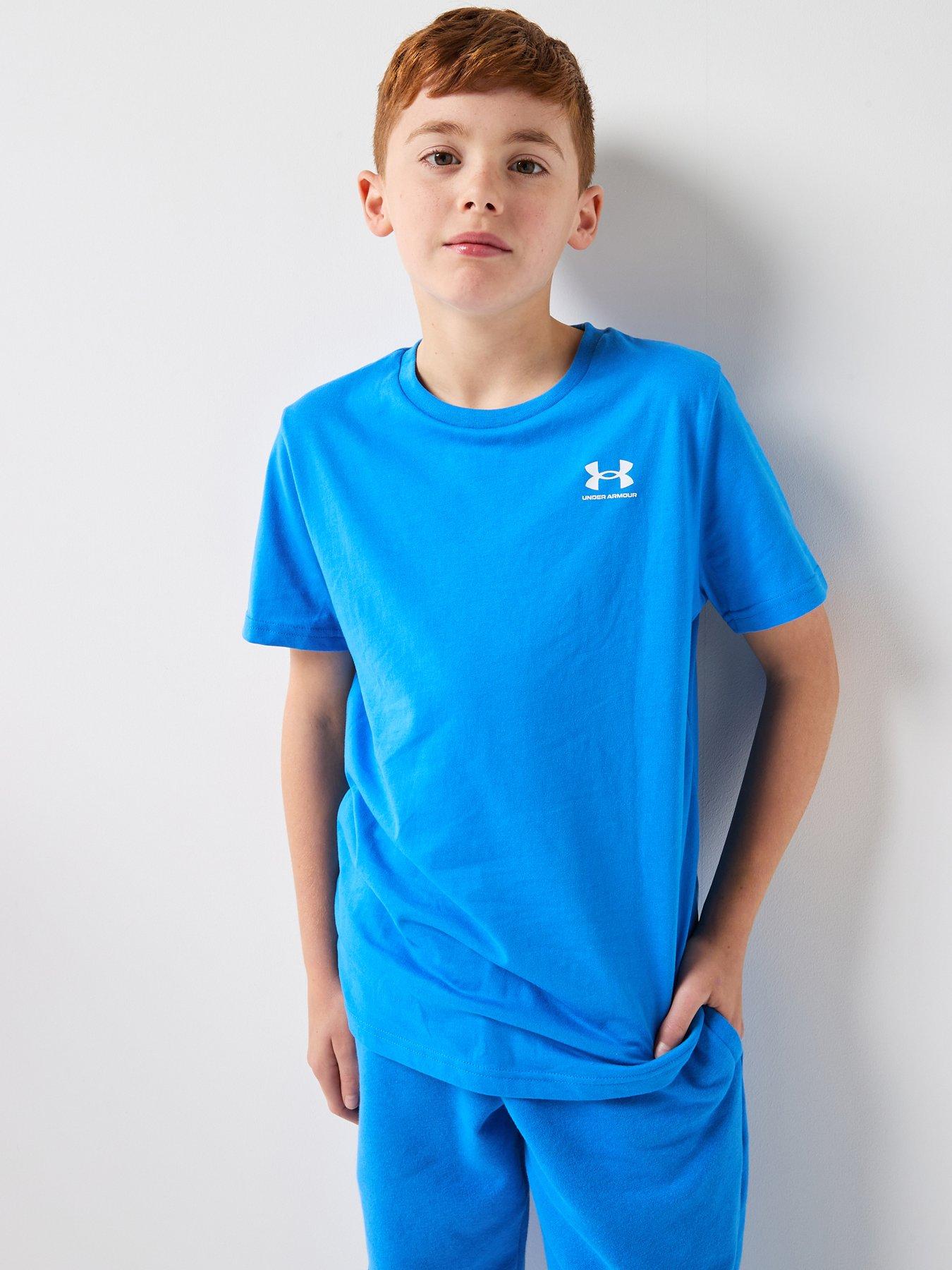 under-armour-junior-boys-training-sportstyle-left-chest-logo-t-shirt-blue