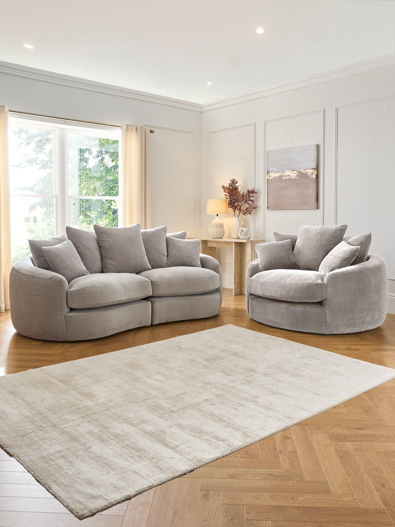 undefined Lovise Scatter 3 Seater Fabric Sofa with Love Chair