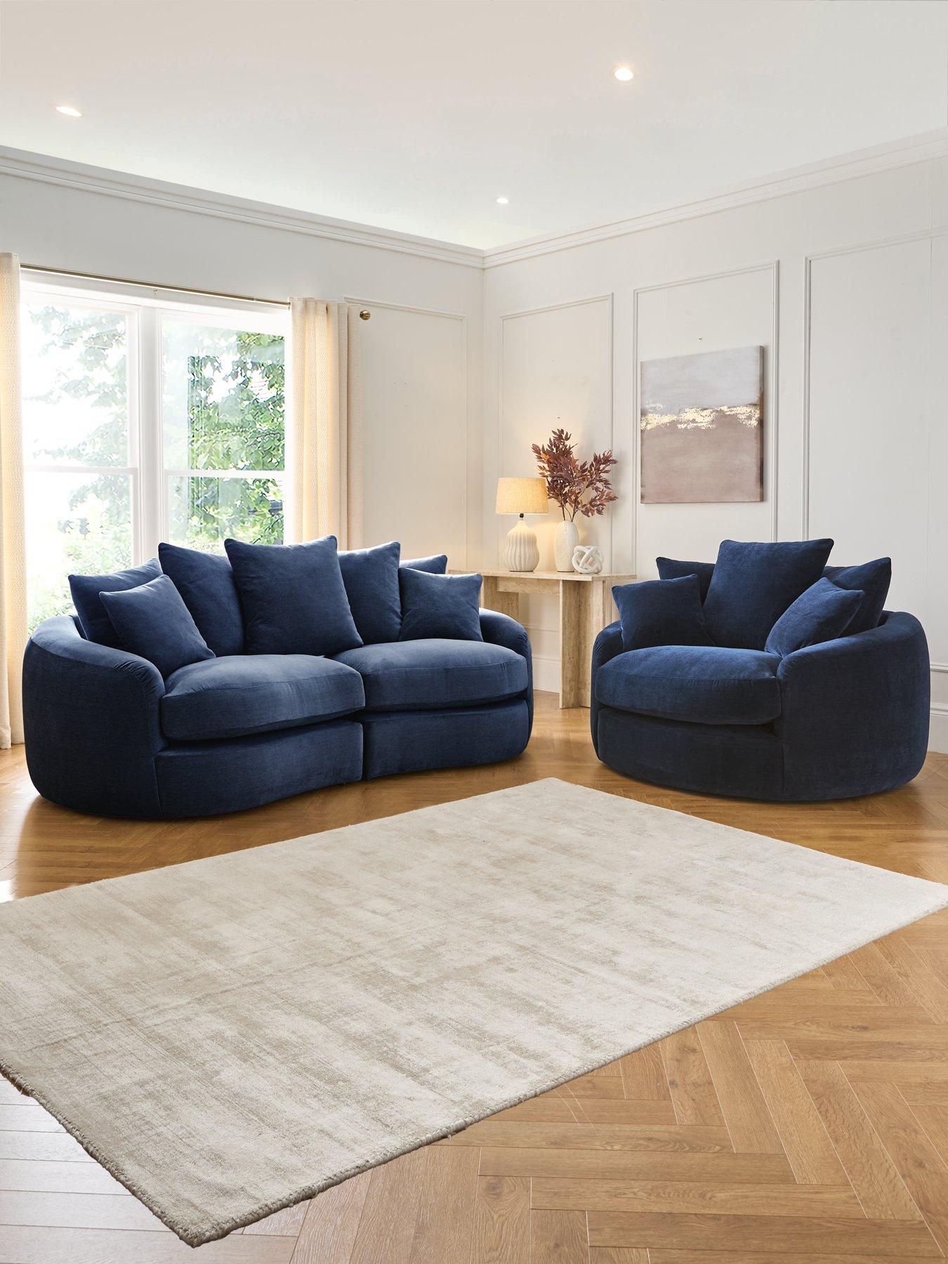 The Very Collection Lovise Scatter 3 Seater Fabric Sofa with Love Chair - Made to Order in the UK - FSC® Certified