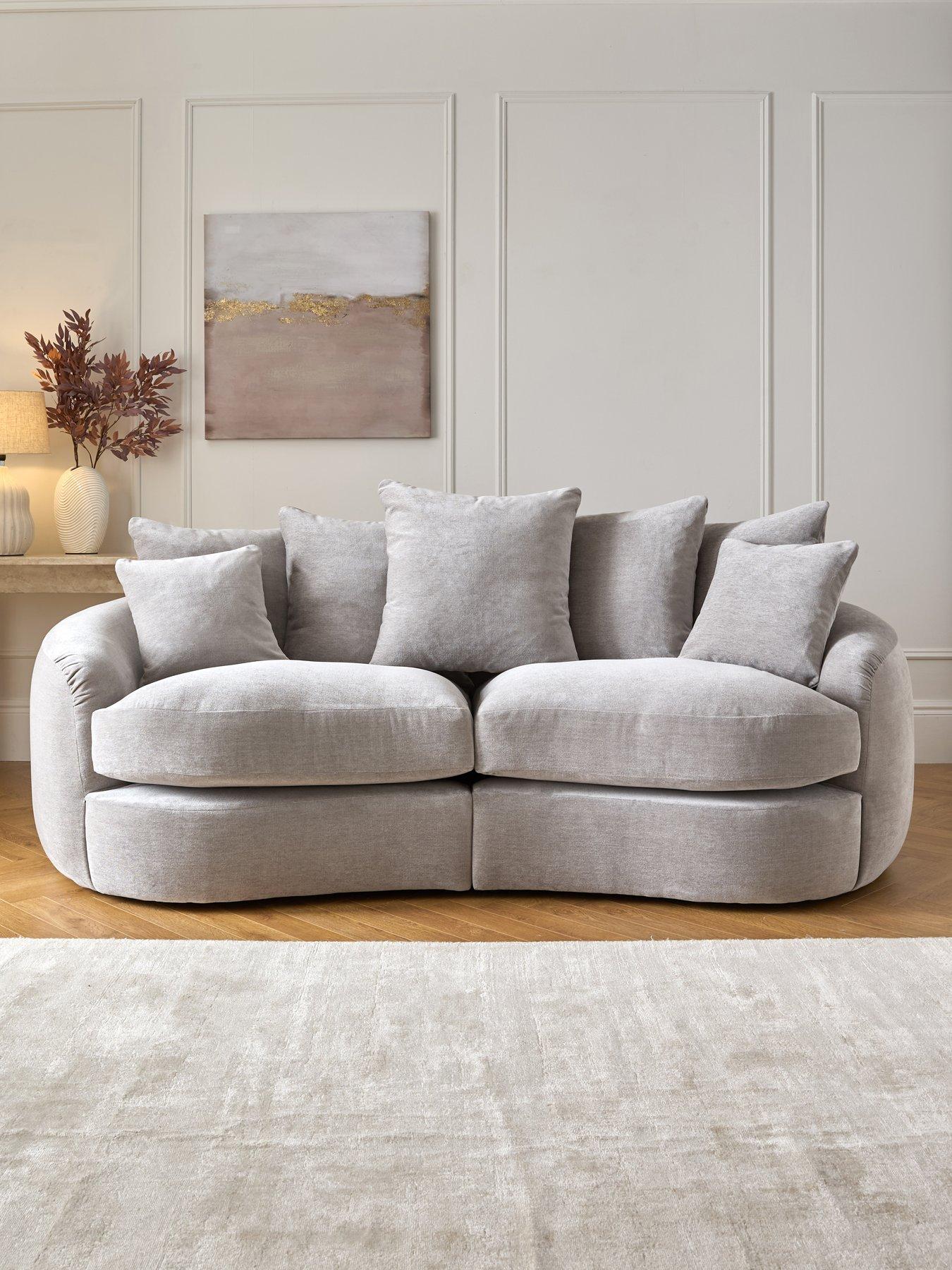 undefined Lovise Scatter 3 Seater Fabric Sofa