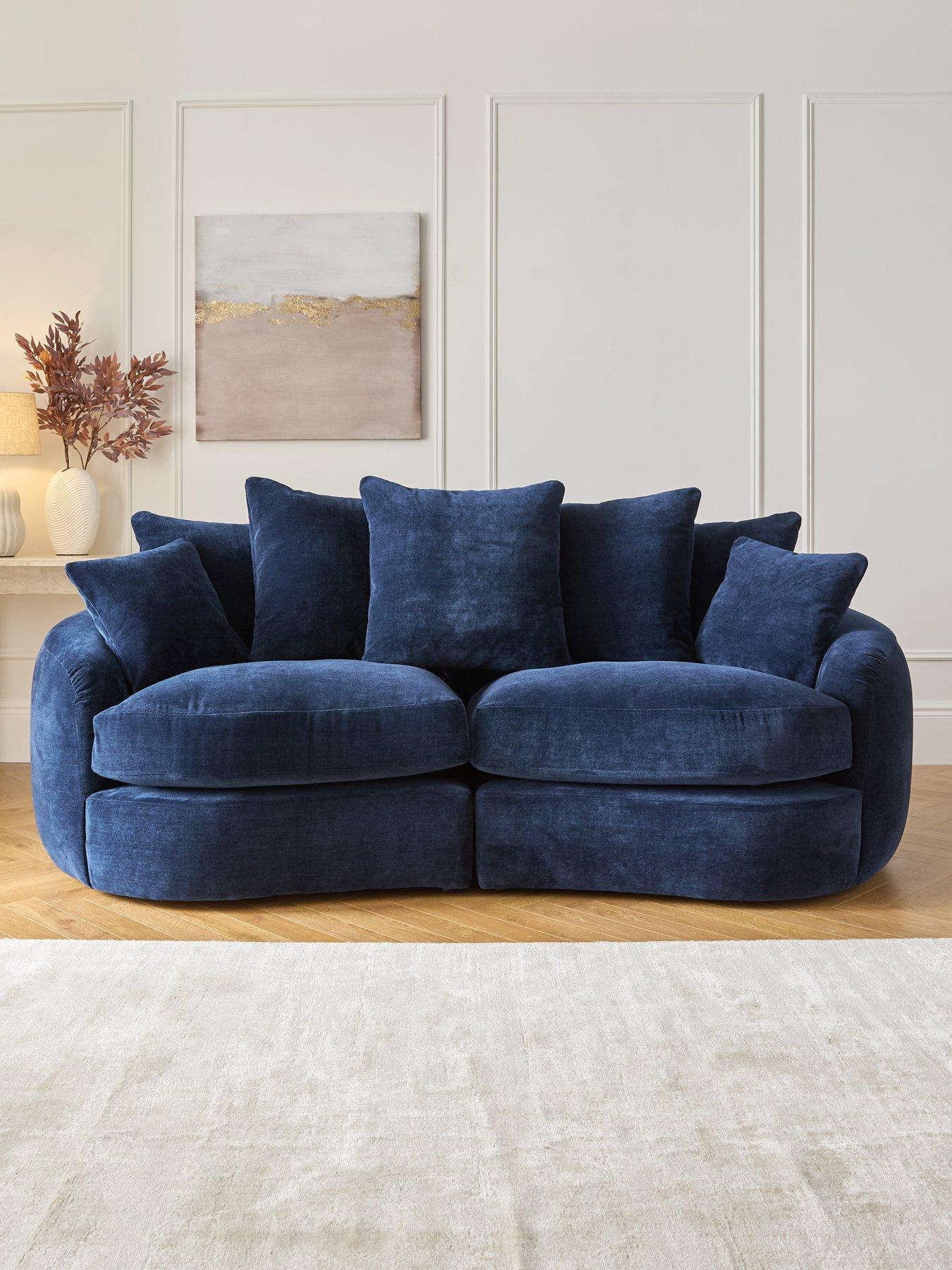 undefined Lovise Scatter 3 Seater Fabric Sofa