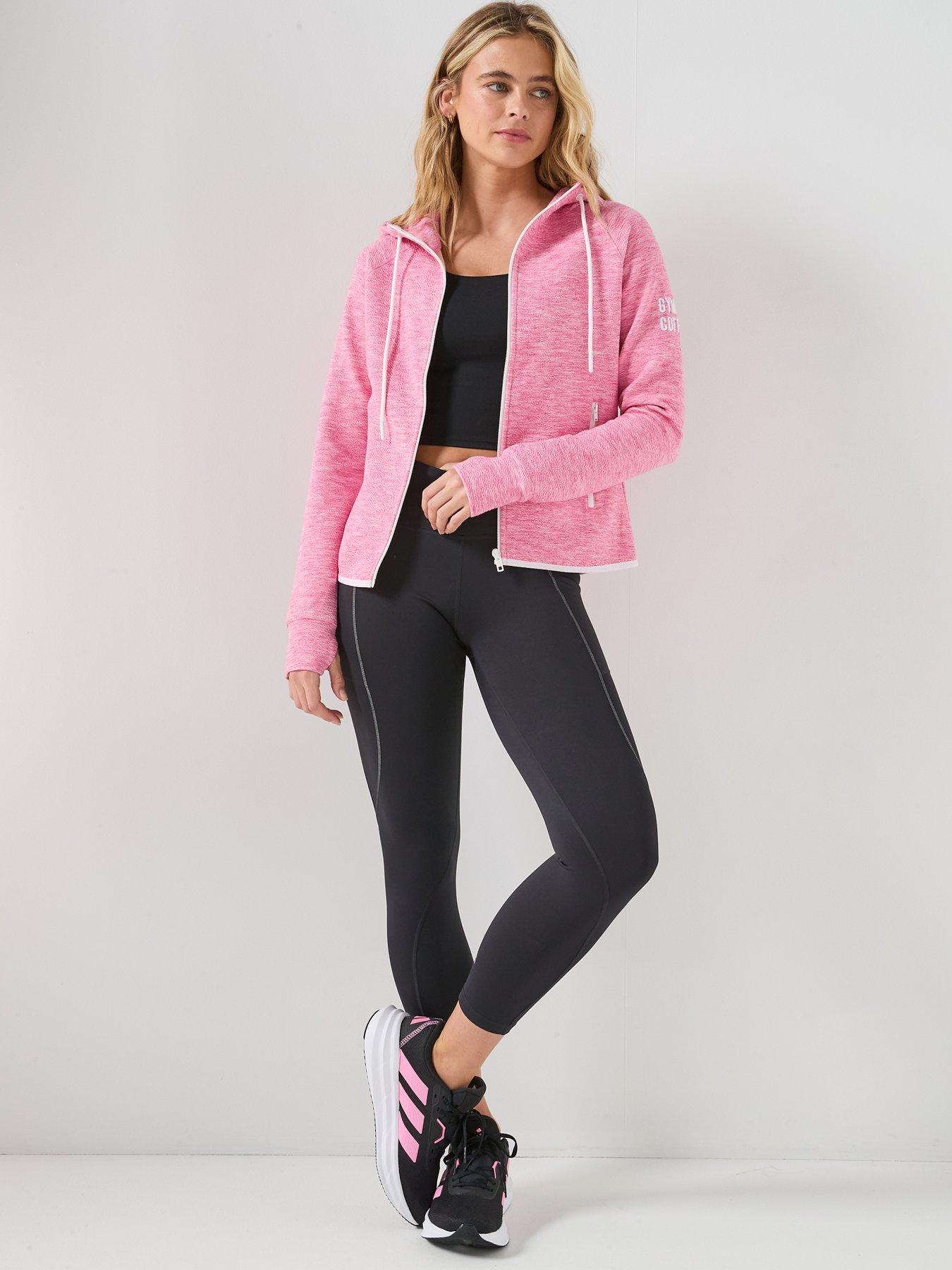 gym-coffee-womens-training-fleck-hoodie-pinkback