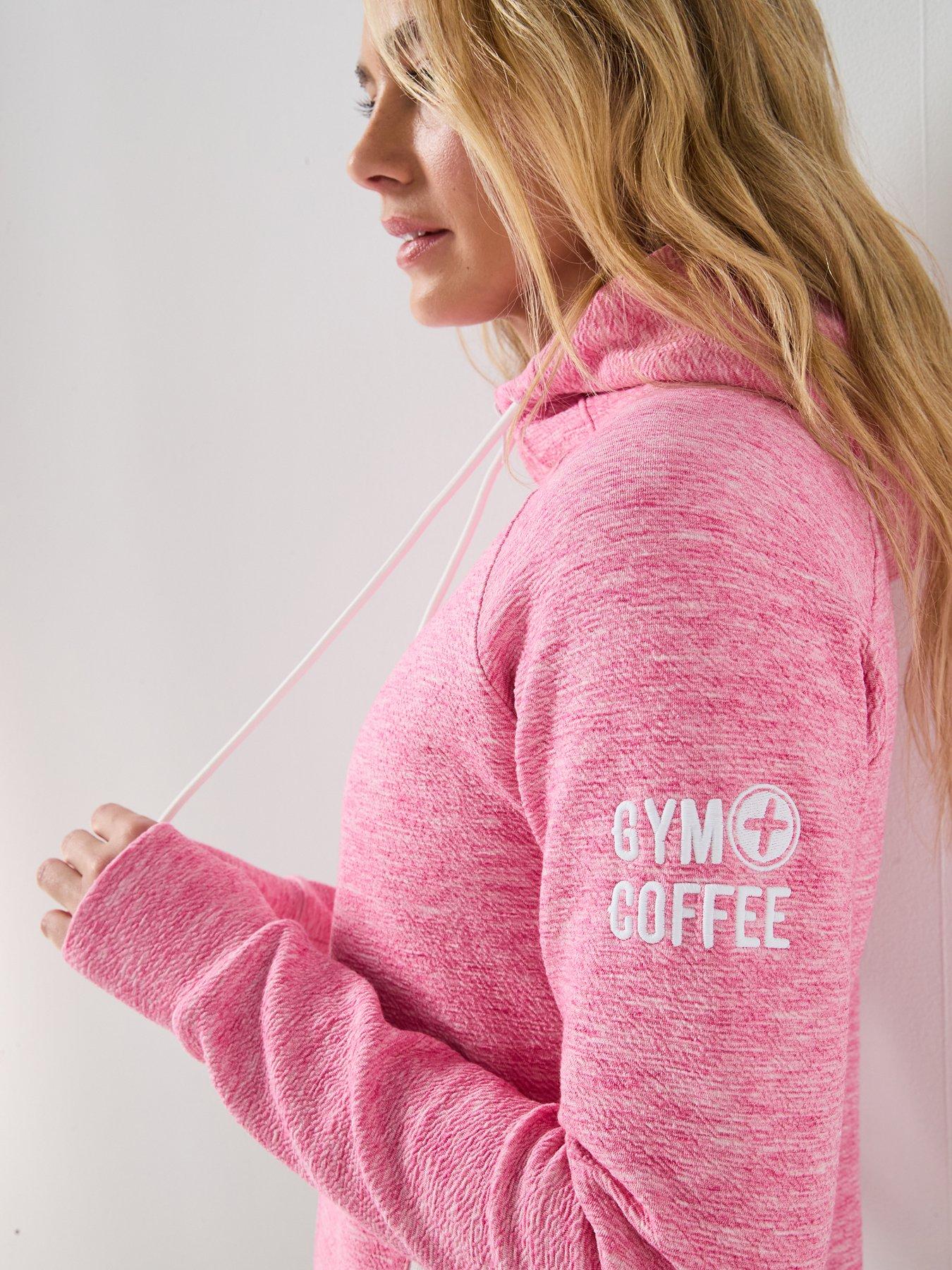 gym-coffee-womens-training-fleck-hoodie-pinkoutfit