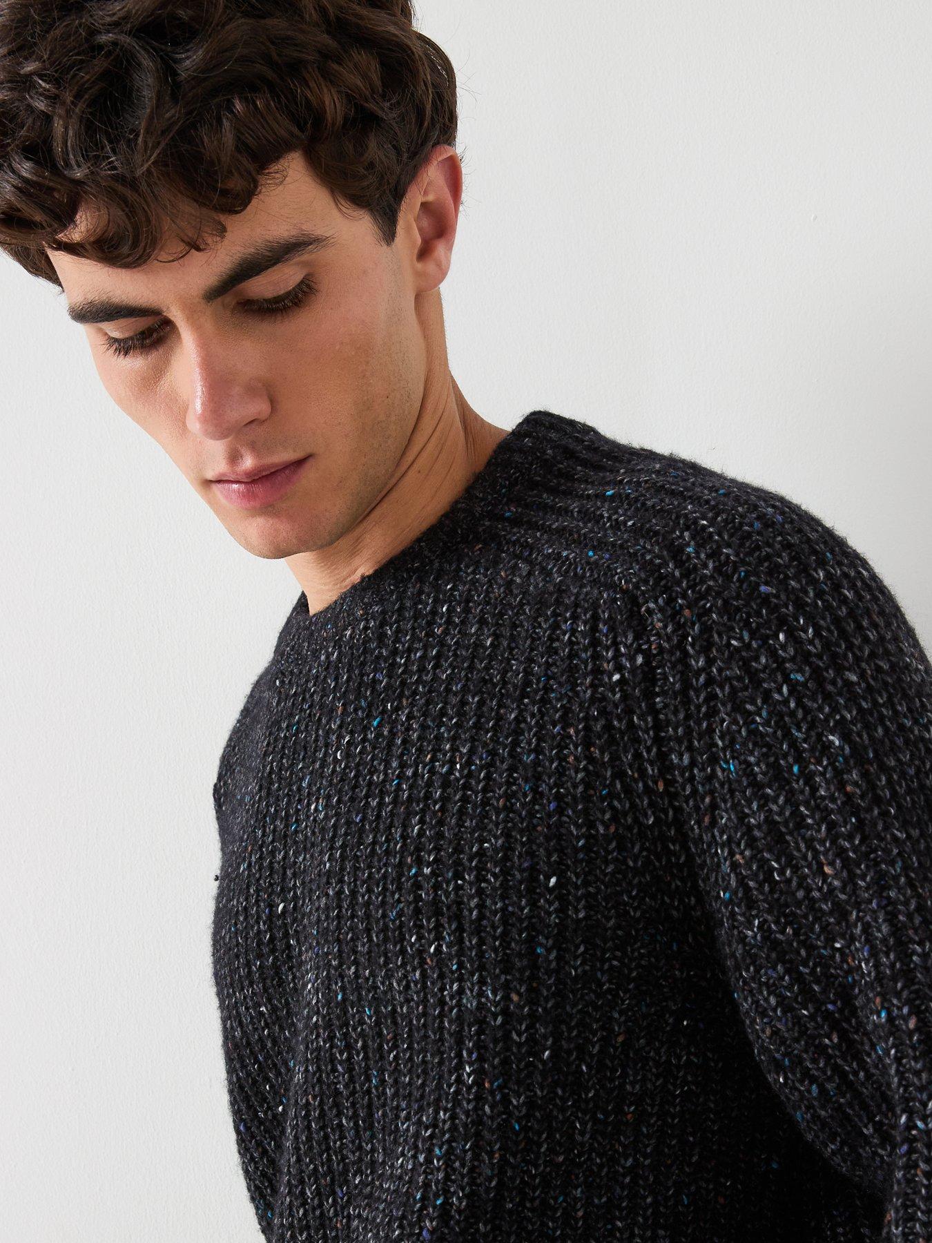 calvin-klein-jeans-novelty-yarn-raglan-crew-knitted-jumper-blackdetail