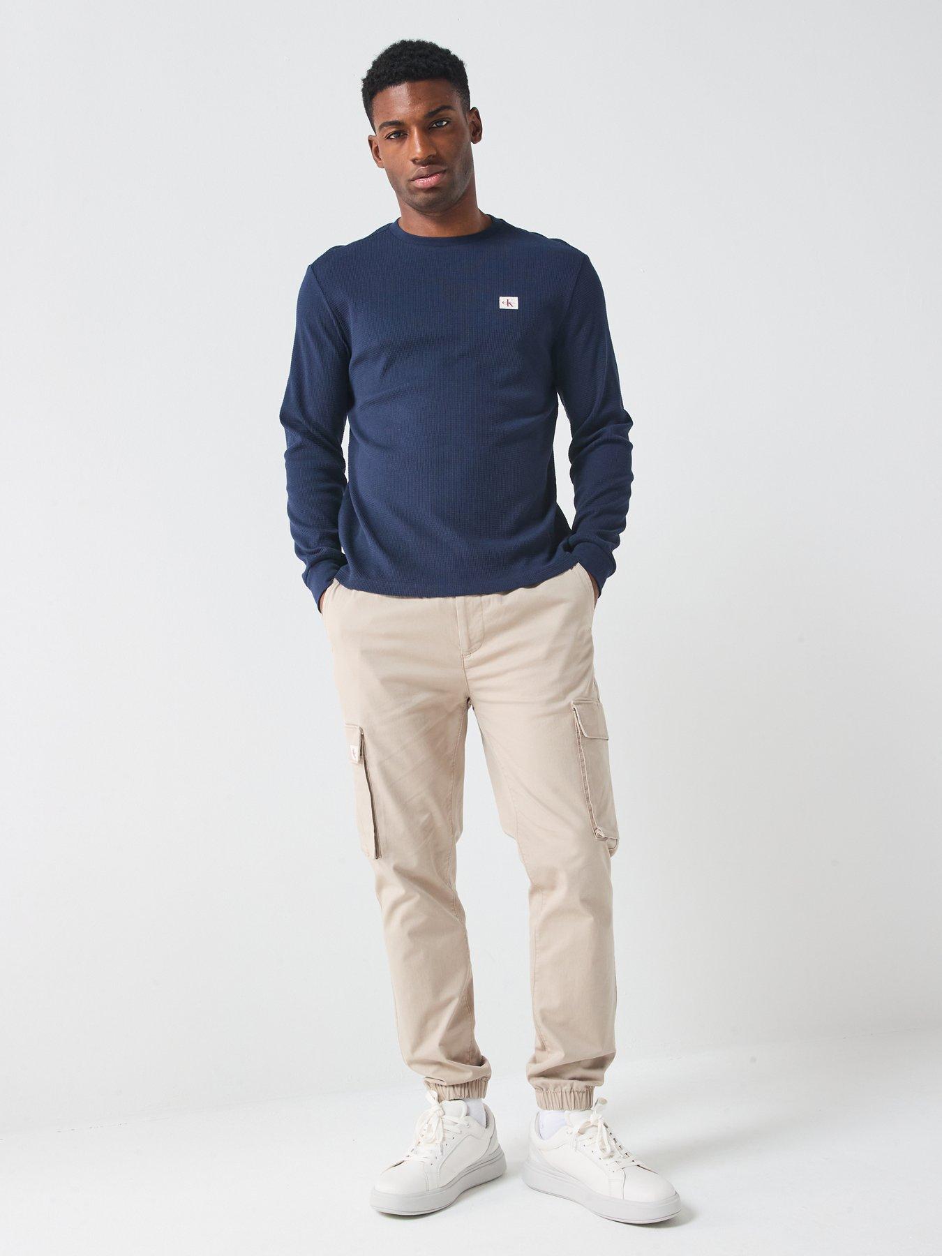calvin-klein-jeans-waffle-badge-long-sleeve-t-shirt-navyback