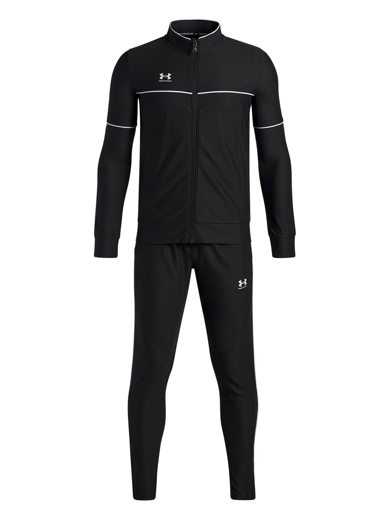 Image 1 of 2 of UNDER ARMOUR Boys Challenger Full-Zip 2-Piece Tracksuit - Black/White