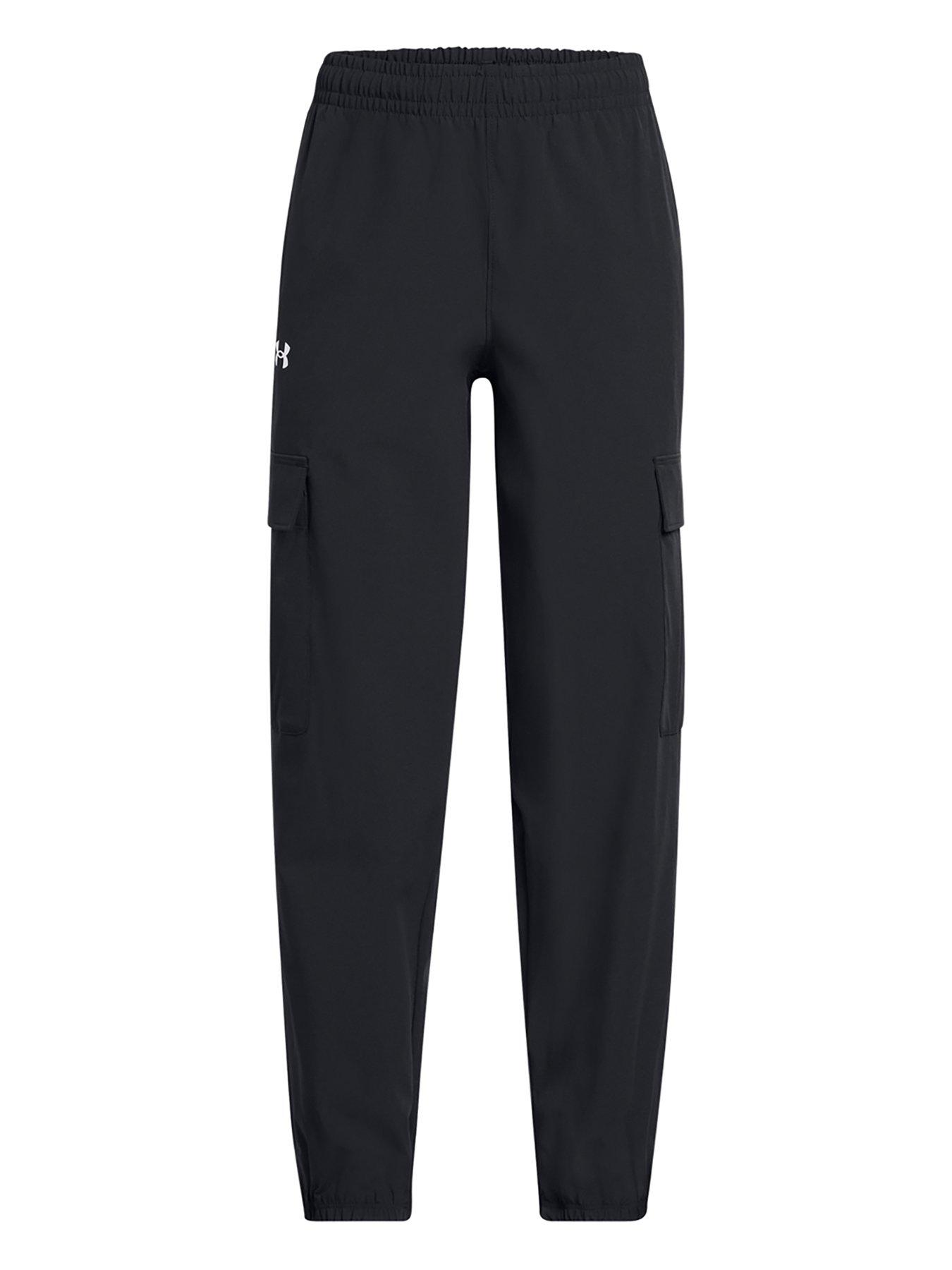 under-armour-junior-girls-training-rival-woven-cargo-pants-black