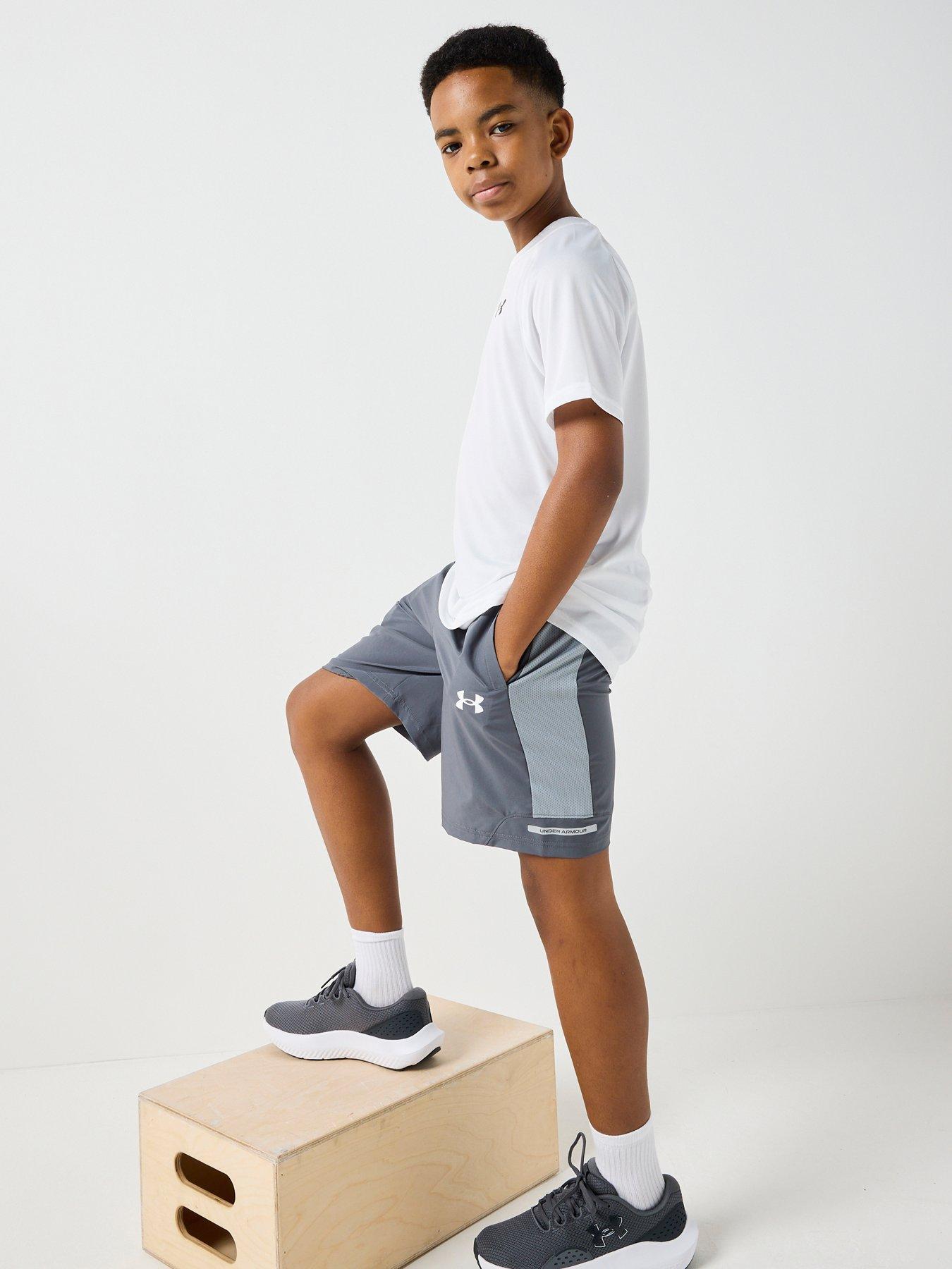 under-armour-junior-boys-training-tech-utility-woven-shorts-grey