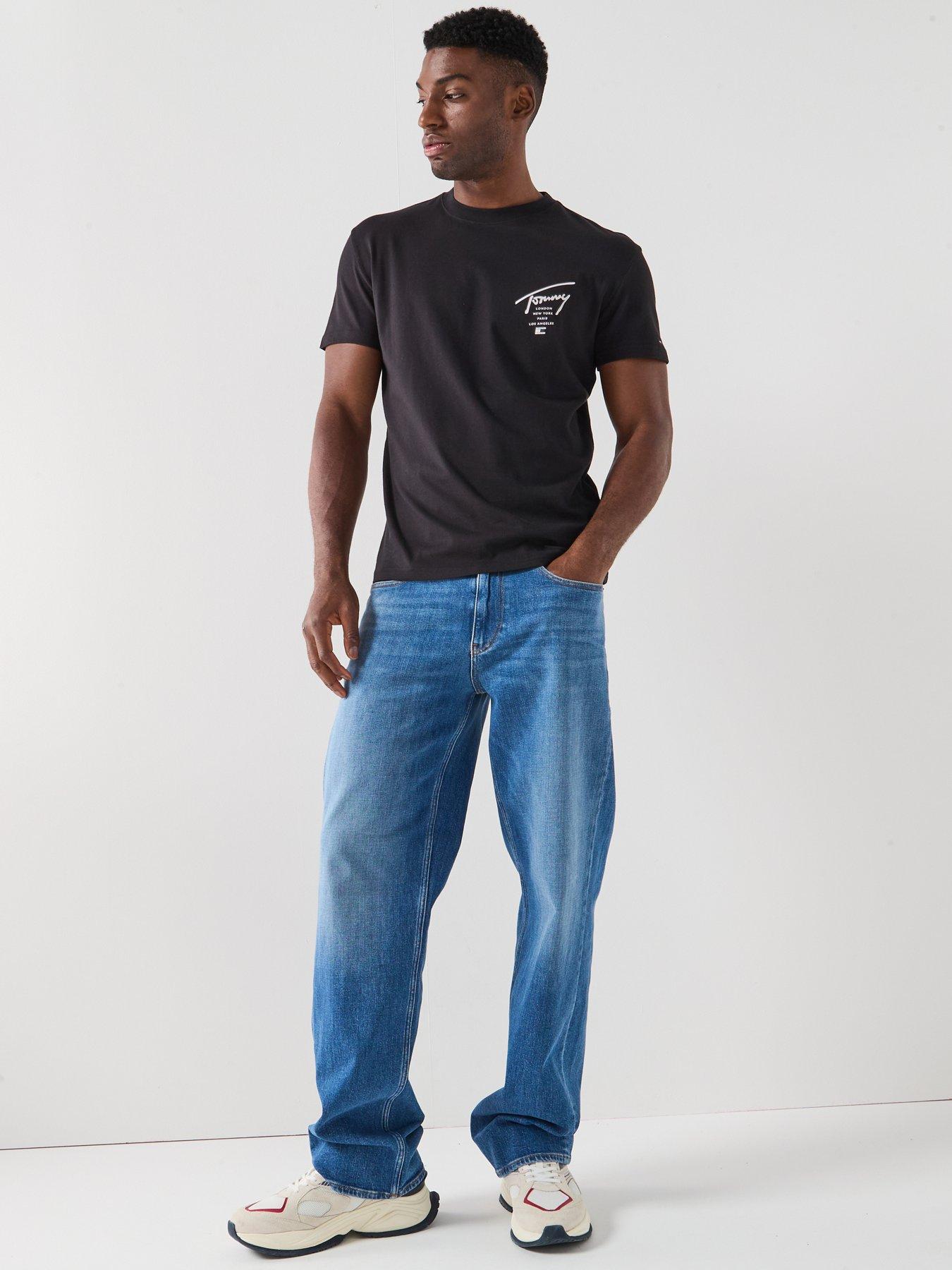 Image 3 of 6 of Tommy Jeans Regular Sign City Back Print T-Shirt - Black