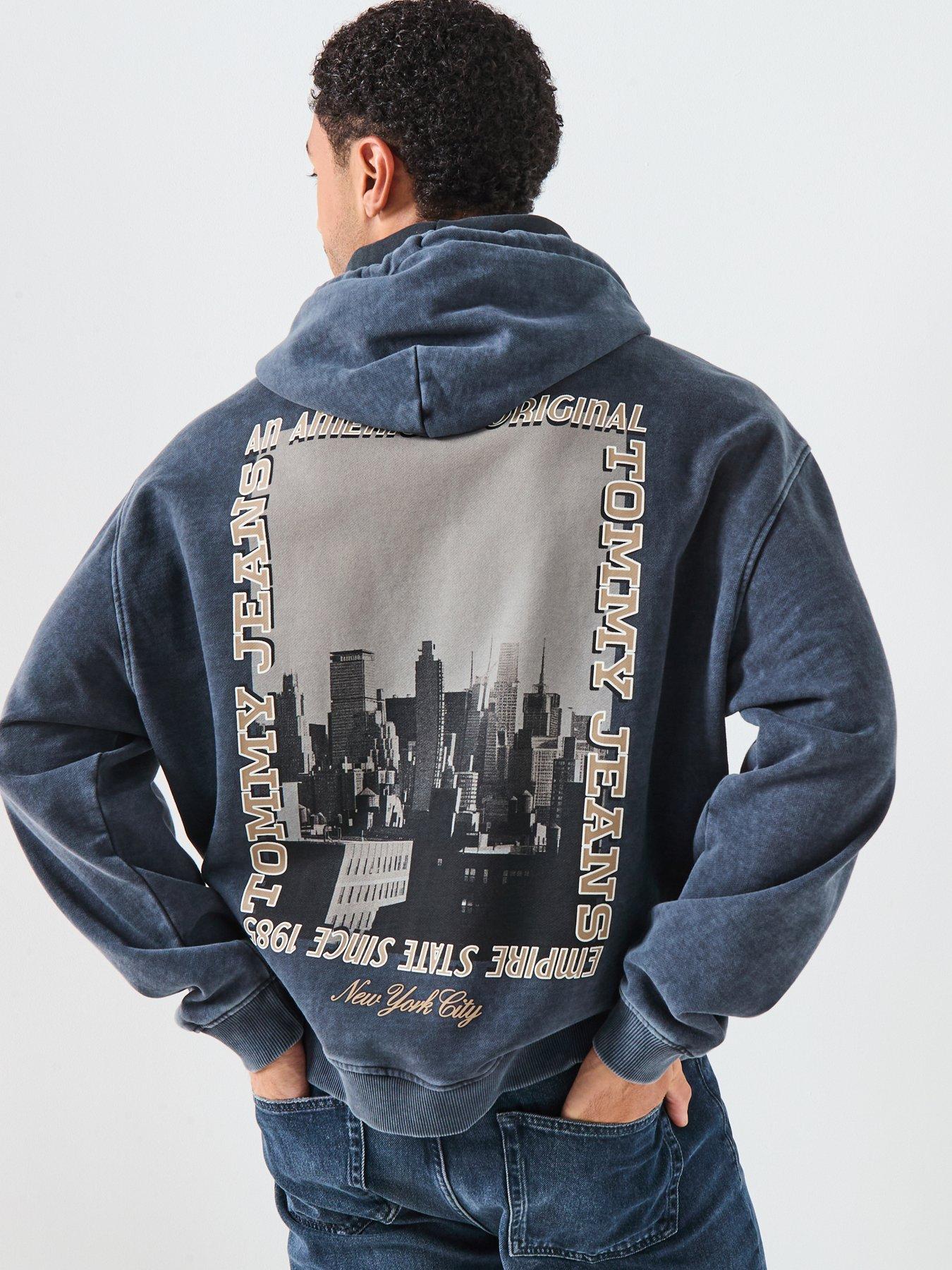 Tommy Jeans Tjm 90s Washed Boxy Photo City Hoodie - Black