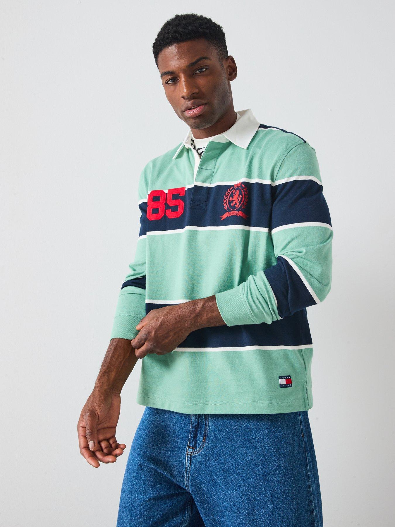 tommy-jeans-regular-fit-rugger-stripe-long-sleeve-polo-shirt-greenfront