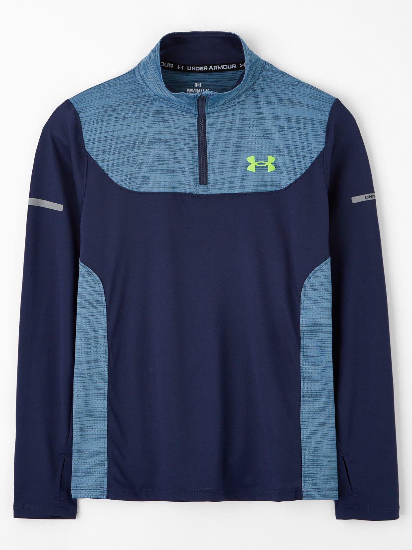 under-armour-junior-boys-training-tech-20-12-zip-top-navy