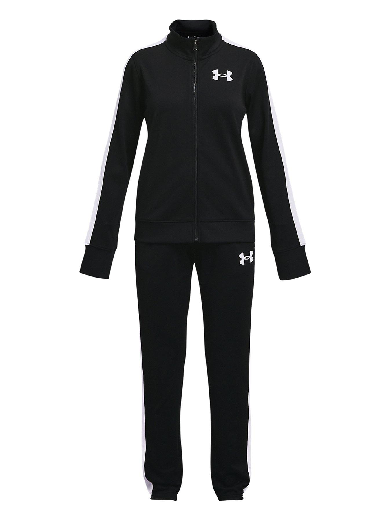 UNDER ARMOUR Junior Girls Training Knit Tracksuit - Black