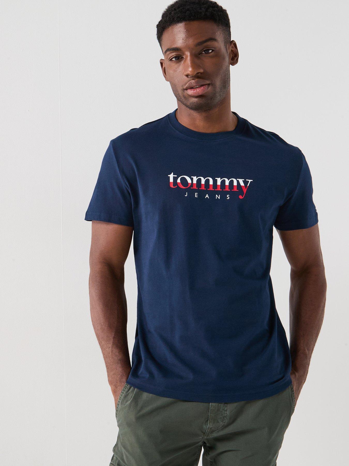Tommy Jeans Regular Fit Chest Logo T-Shirt - Navy
