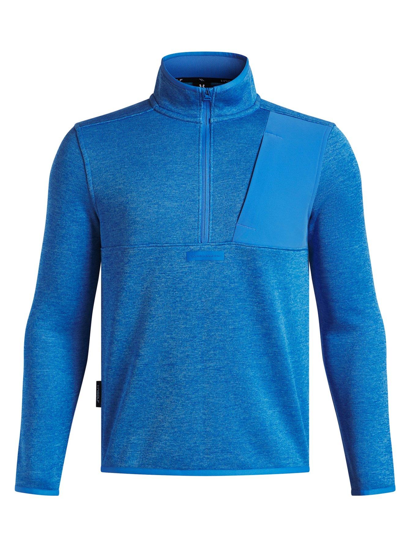 UNDER ARMOUR Junior Boys Golf Drive Hybrid Storm 1/2 Zip Top - Blue