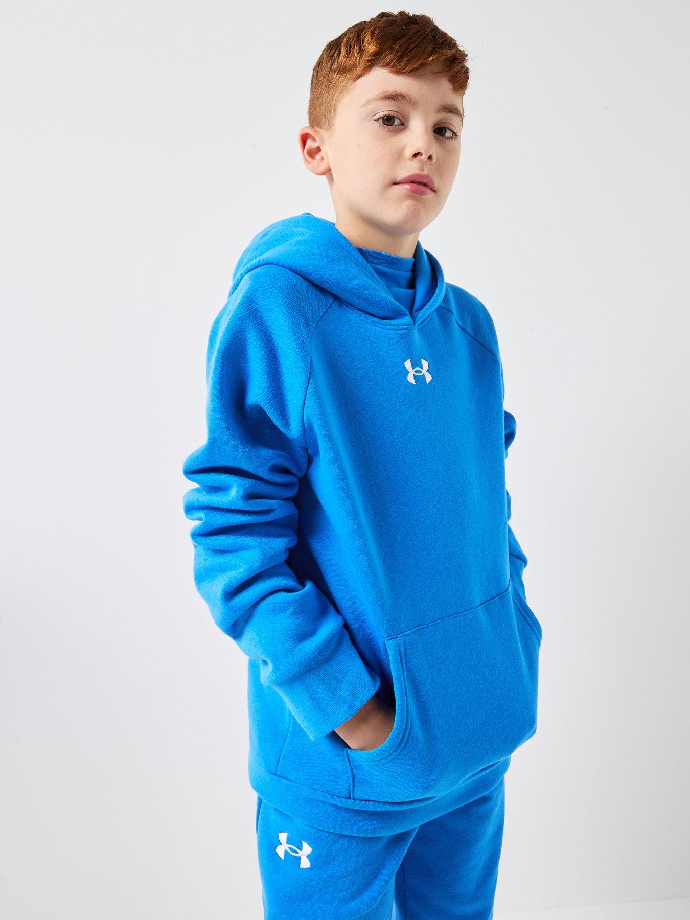 UNDER ARMOUR Junior Boys Training Rival Fleece Hoodie - Blue