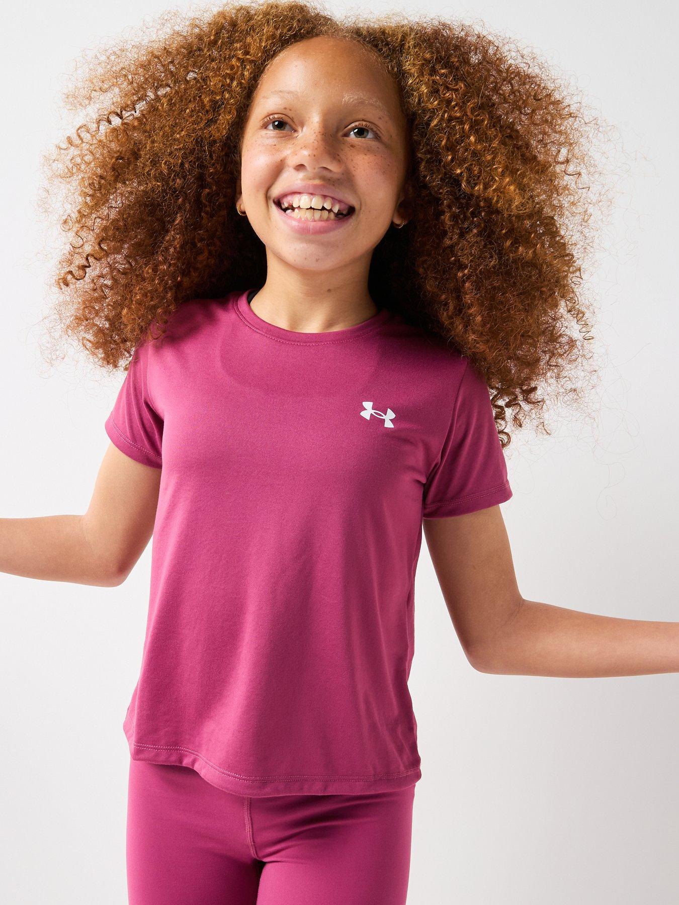 under-armour-junior-logo-short-sleeve-training-burgundy