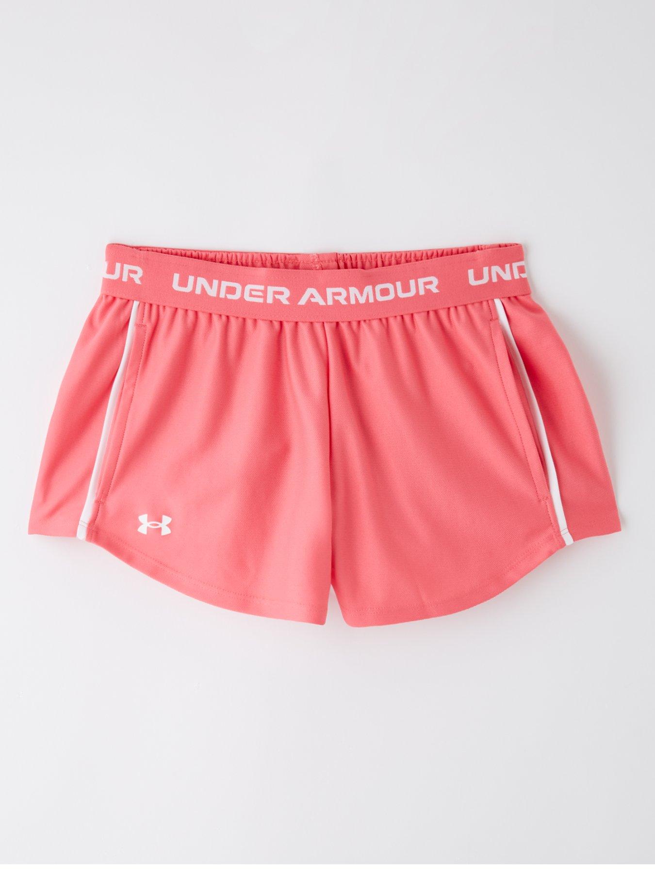 UNDER ARMOUR Junior Girls Training Tech Play Up Shorts - Pink