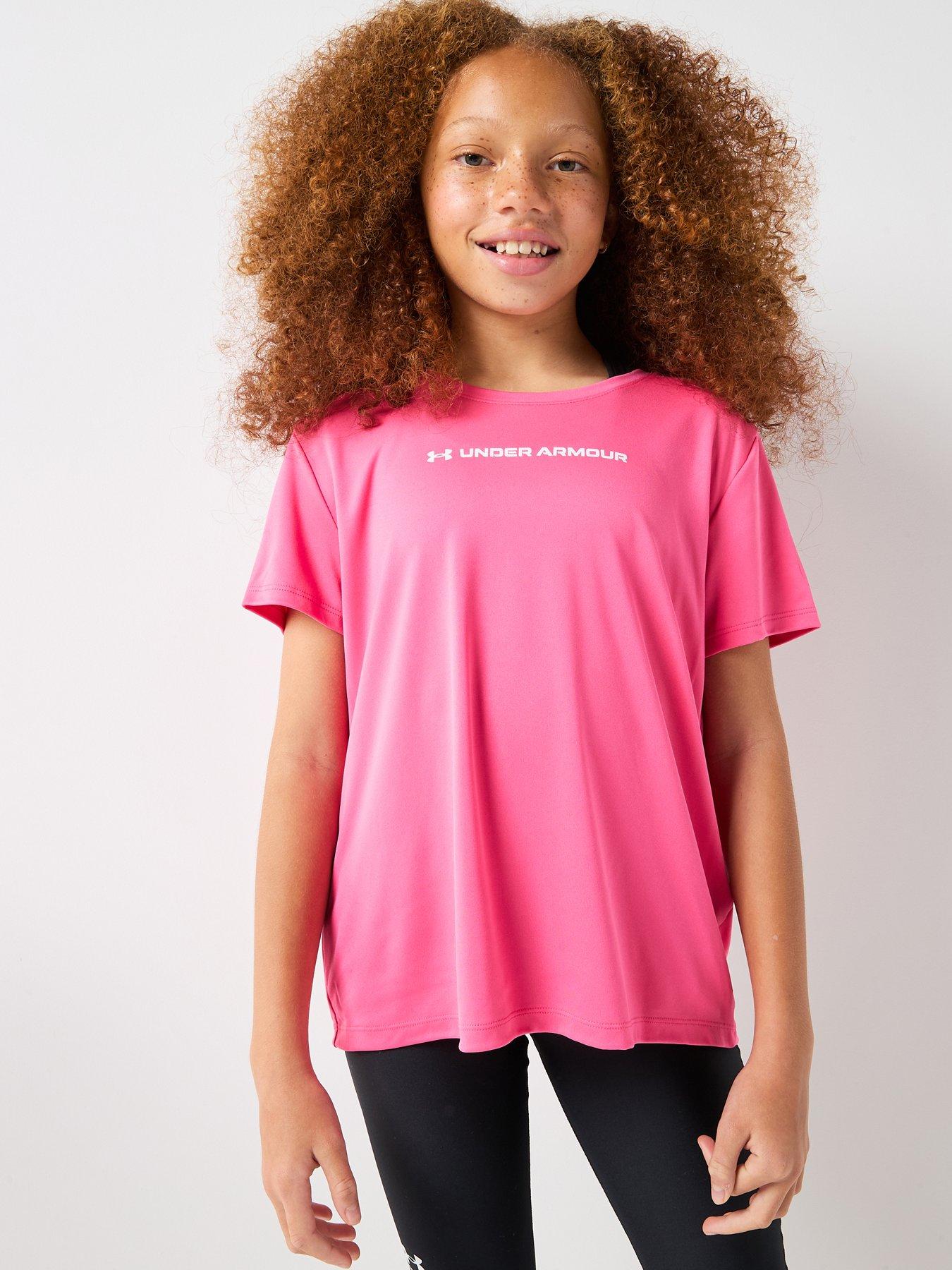 under-armour-junior-girls-training-tech-wordmark-graphic-t-shirt-pink
