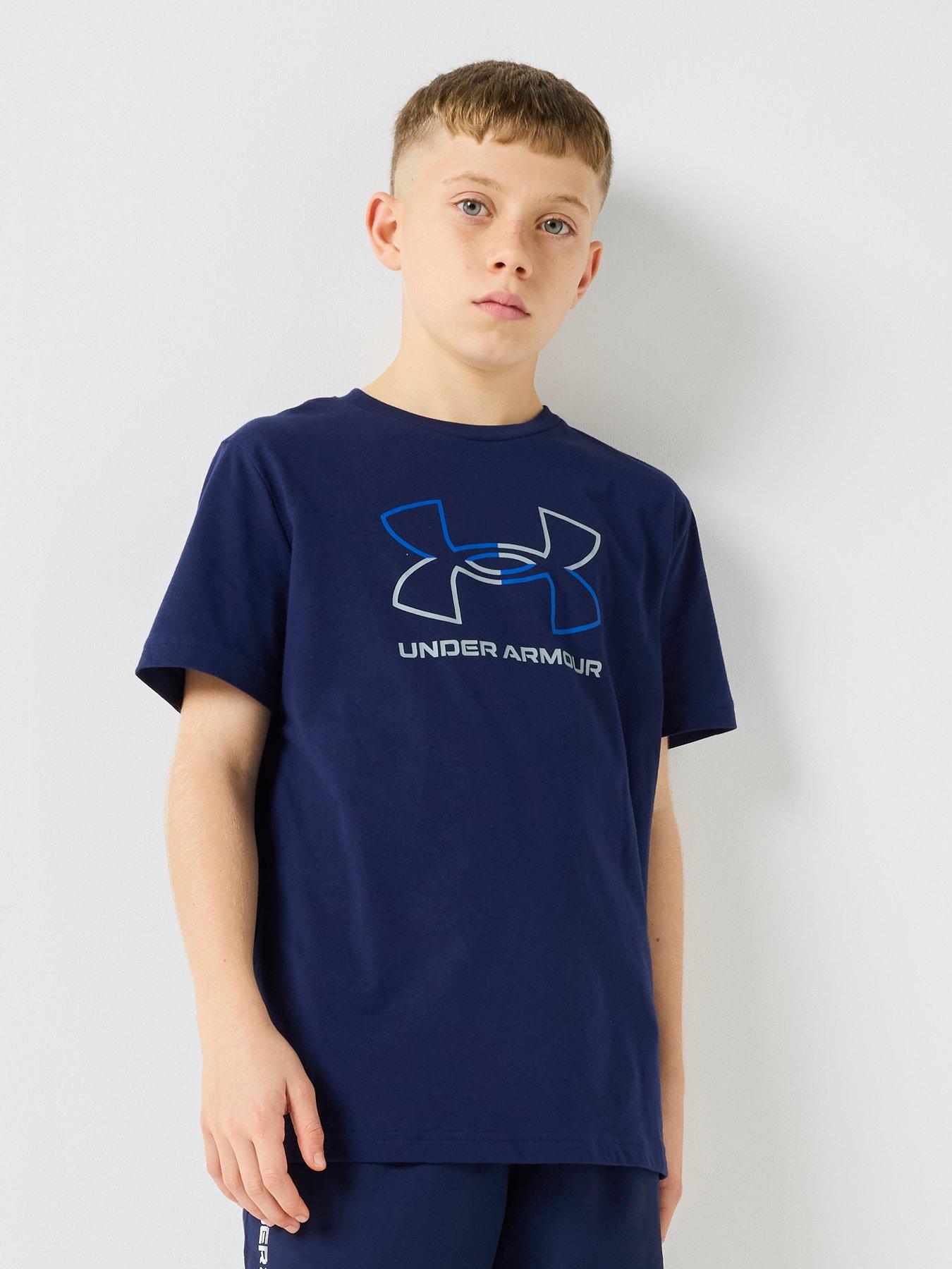 Image 1 of 6 of UNDER ARMOUR Junior Boys Training Gl Foundation T-Shirt - Navy