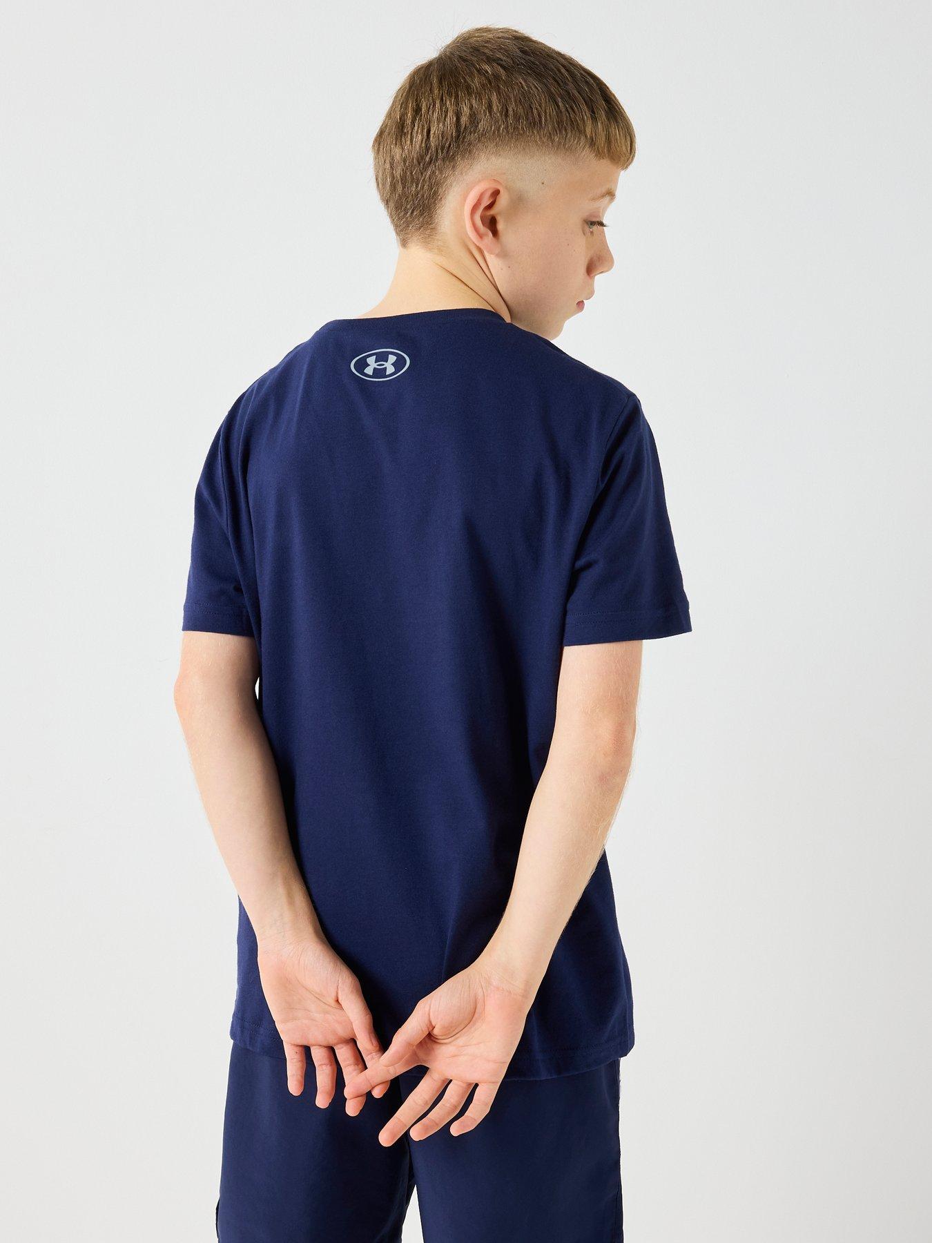 Image 2 of 6 of UNDER ARMOUR Junior Boys Training Gl Foundation T-Shirt - Navy