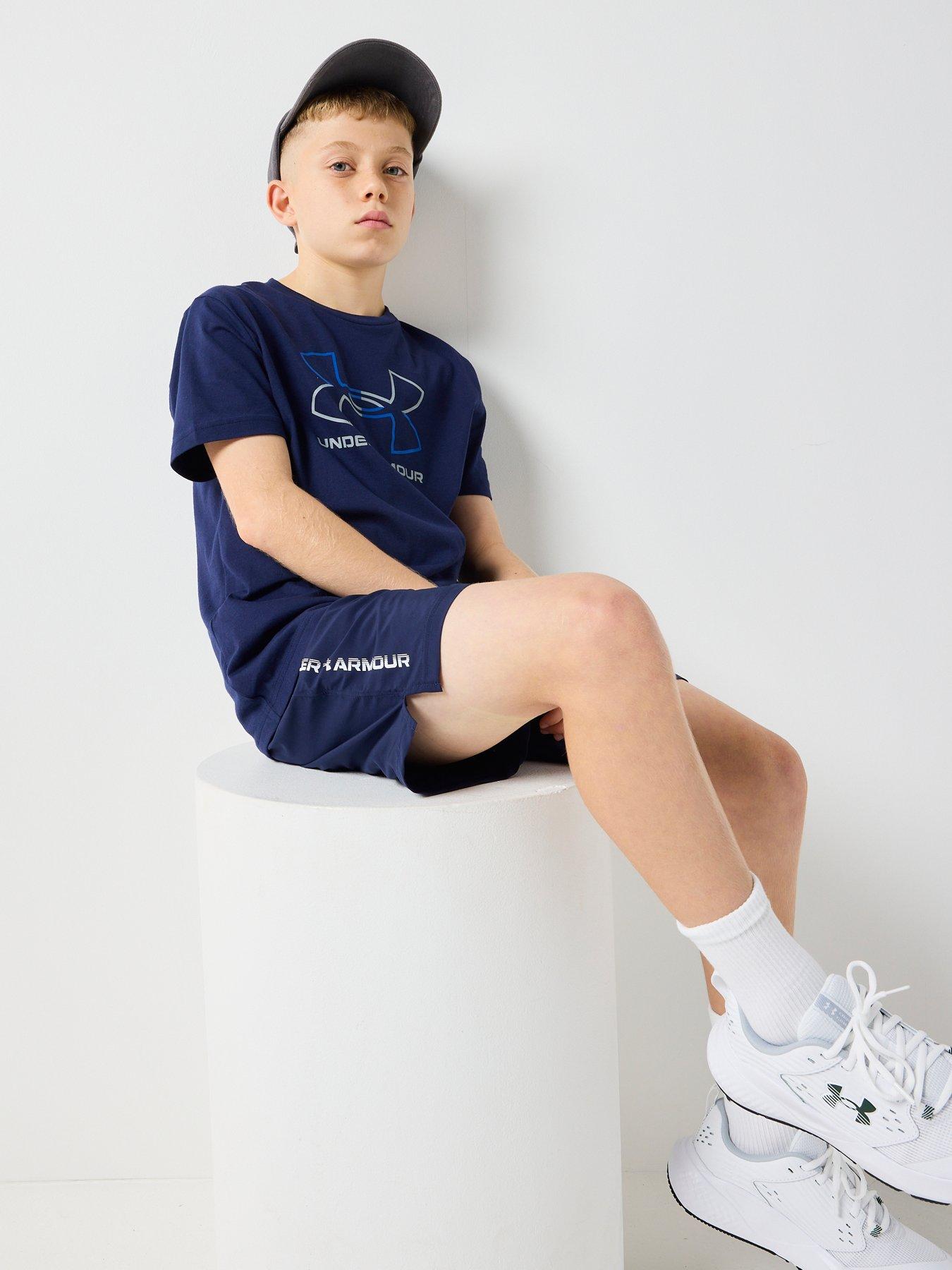 Image 5 of 6 of UNDER ARMOUR Junior Boys Training Gl Foundation T-Shirt - Navy