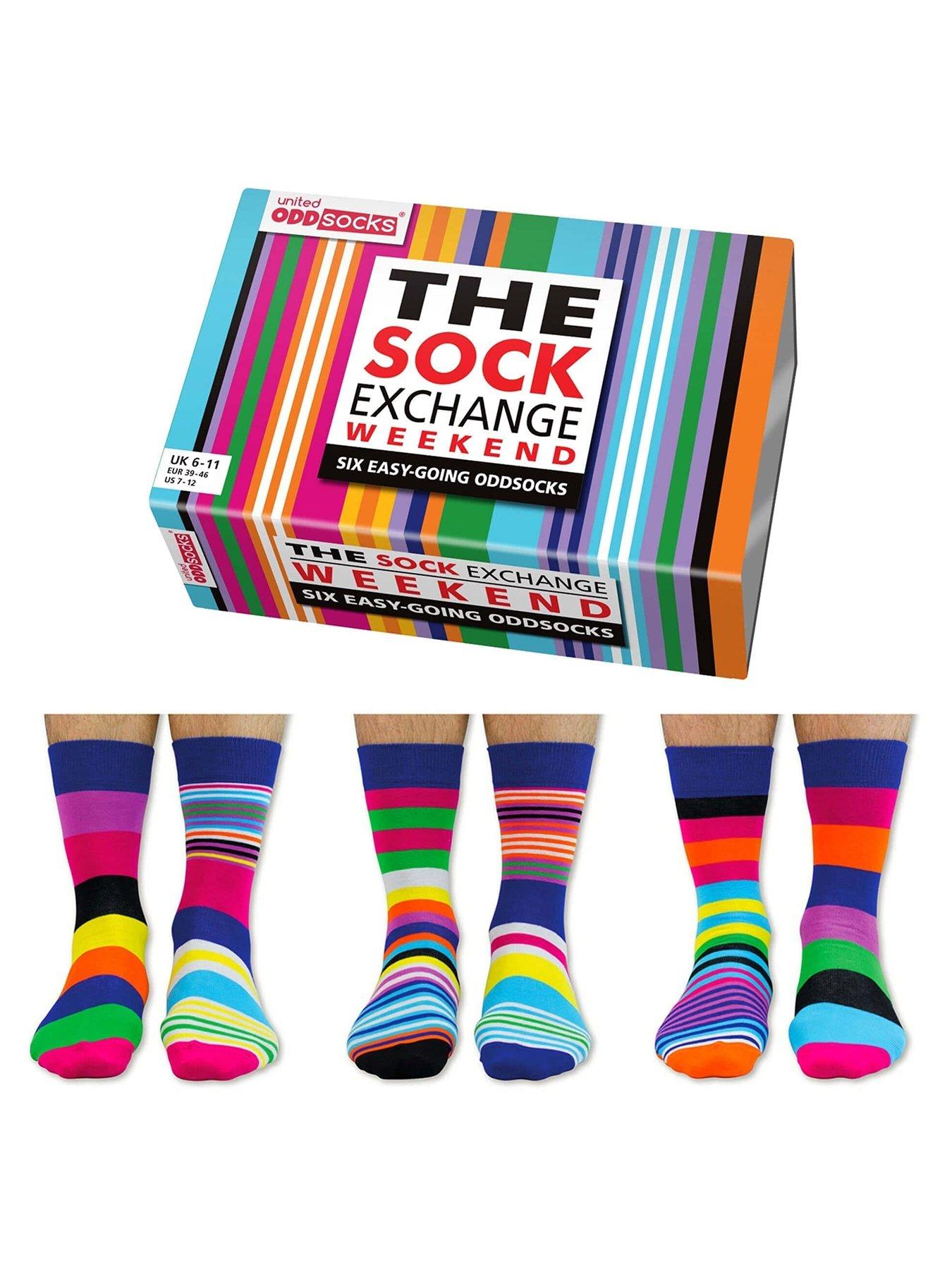 United Oddsocks United OddSocks The Sock Exchange Weekend Novelty Crew Sock Giftbox