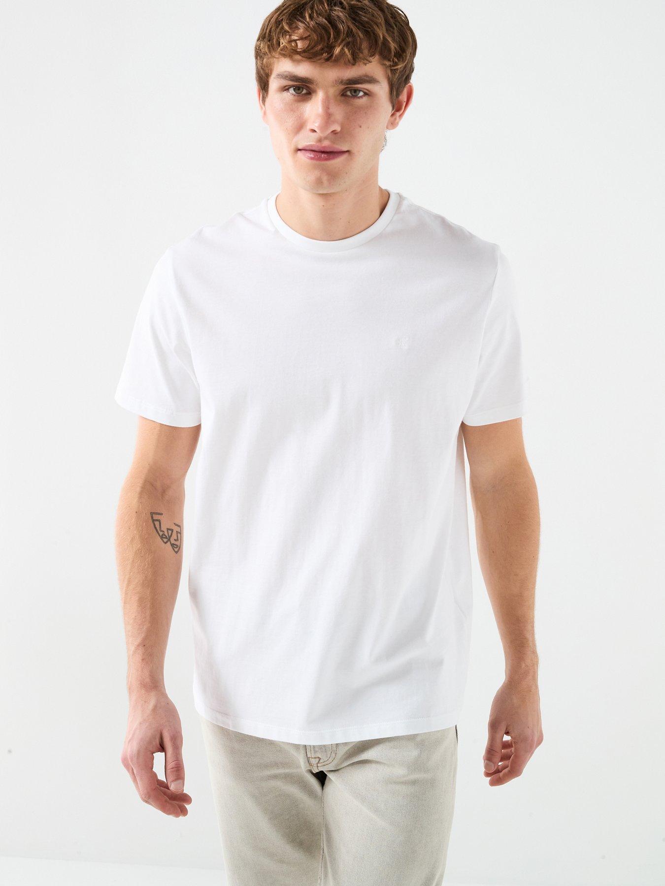calvin-klein-jeans-small-ck-logo-plain-t-shirt-white
