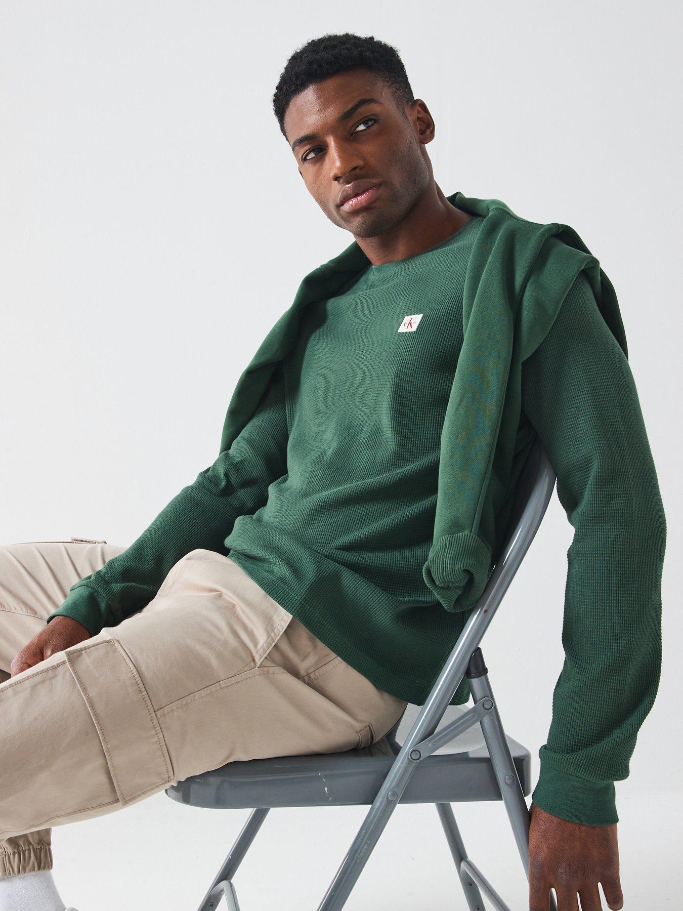 calvin-klein-jeans-waffle-badge-long-sleeve-t-shirt-greendetail