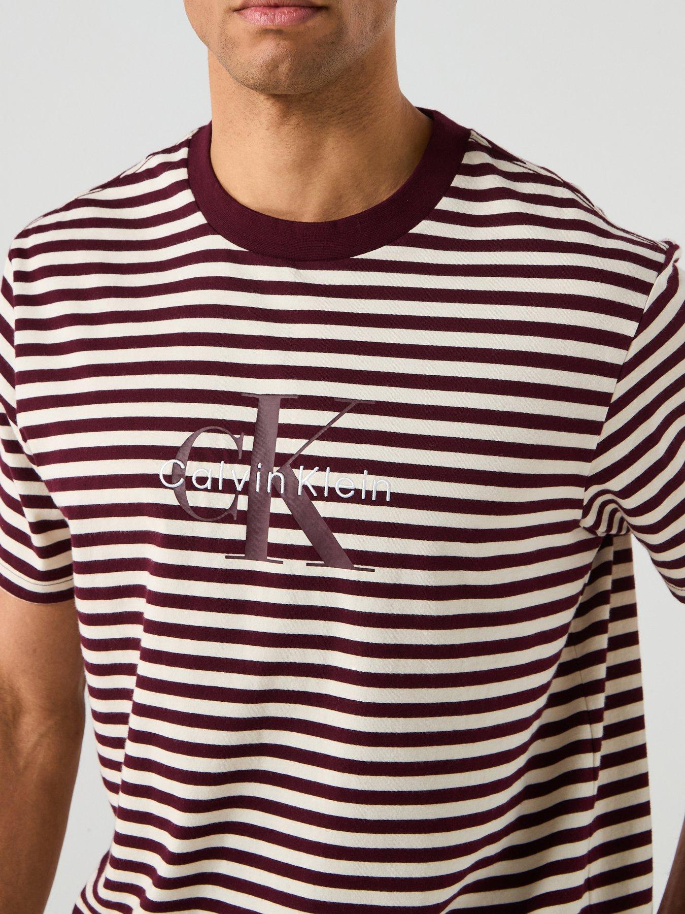 calvin-klein-jeans-large-monogram-stripe-t-shirt-brownoutfit