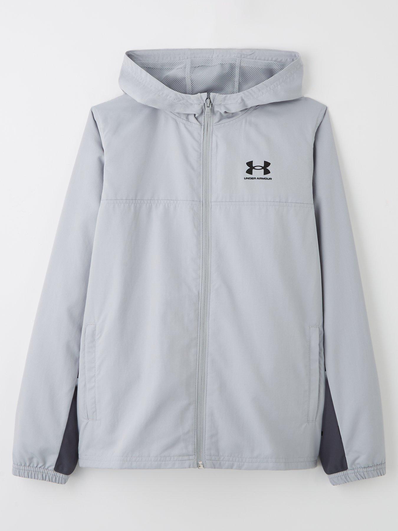 UNDER ARMOUR Junior Boys Training Rival Woven Jacket - Grey