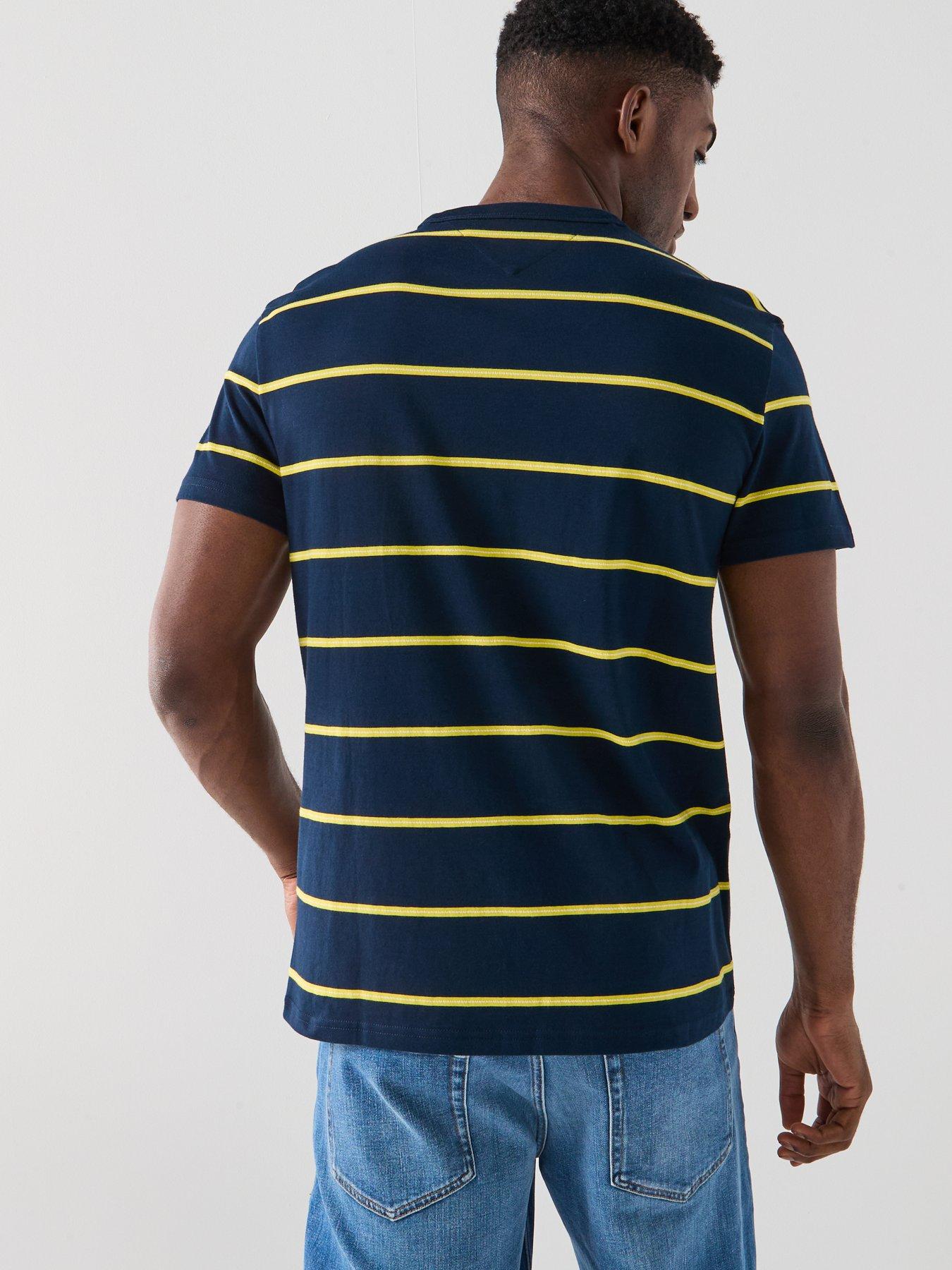 tommy-jeans-textured-stripe-badge-t-shirt-navystillFront