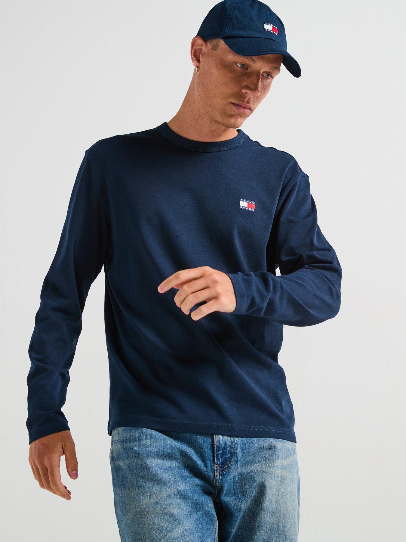 tommy-jeans-badge-long-sleeve-t-shirt-navyfront