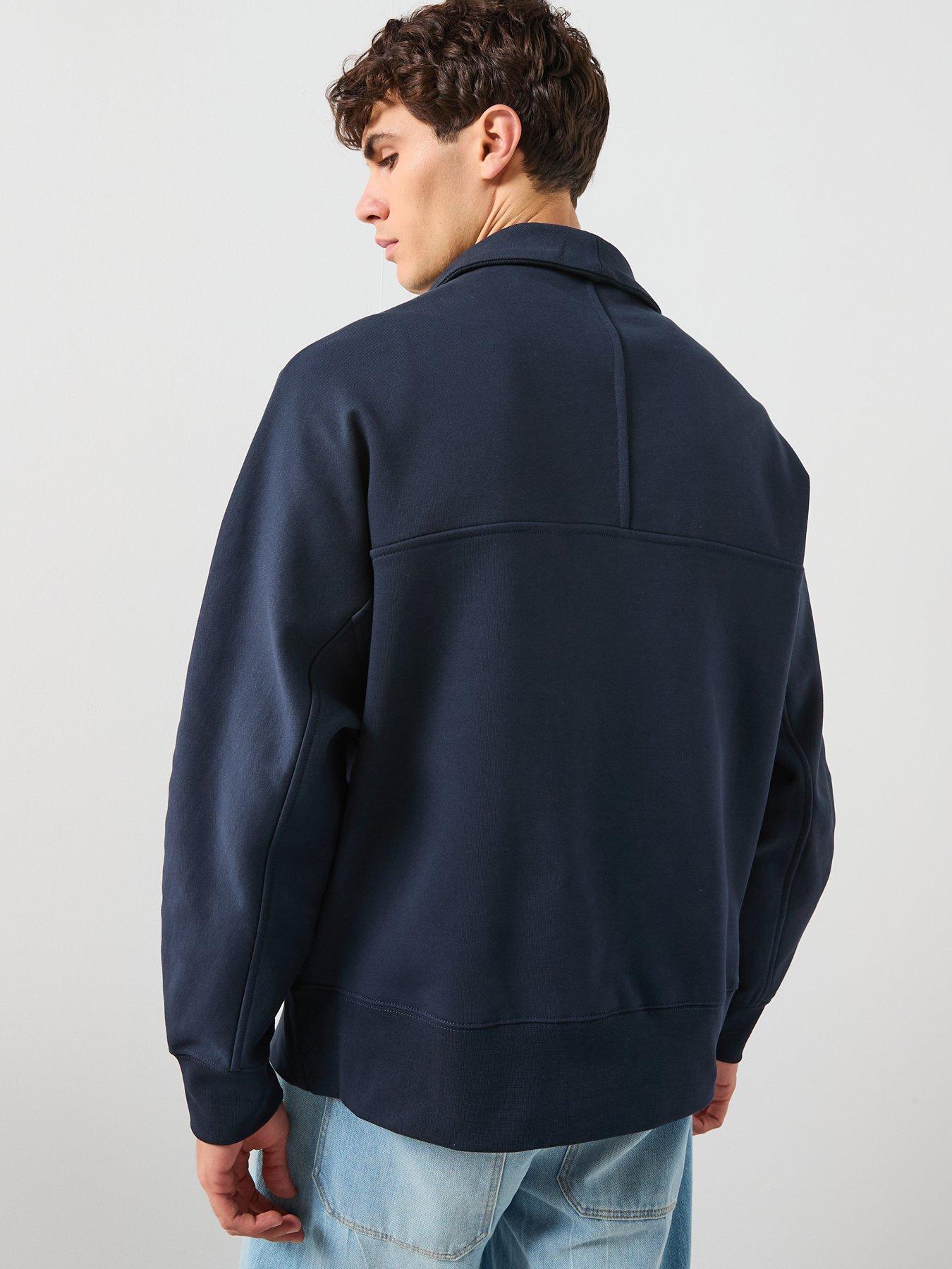 calvin-klein-jeans-script-logo-funnel-neck-14-zip-sweatshirt-navystillFront