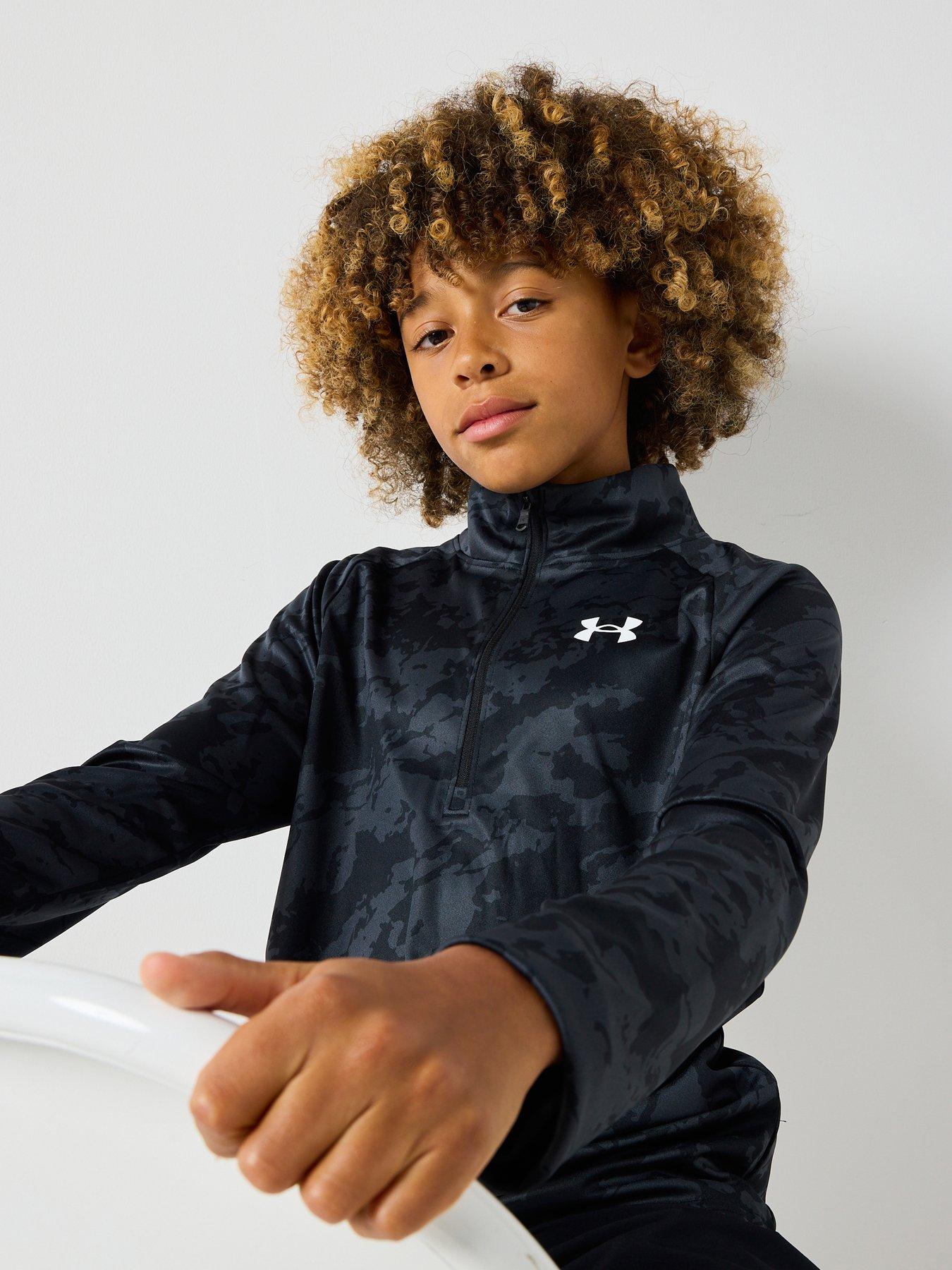 Image 4 of 6 of UNDER ARMOUR Junior Boys Training Tech 20 1/2 Zip Top - Black