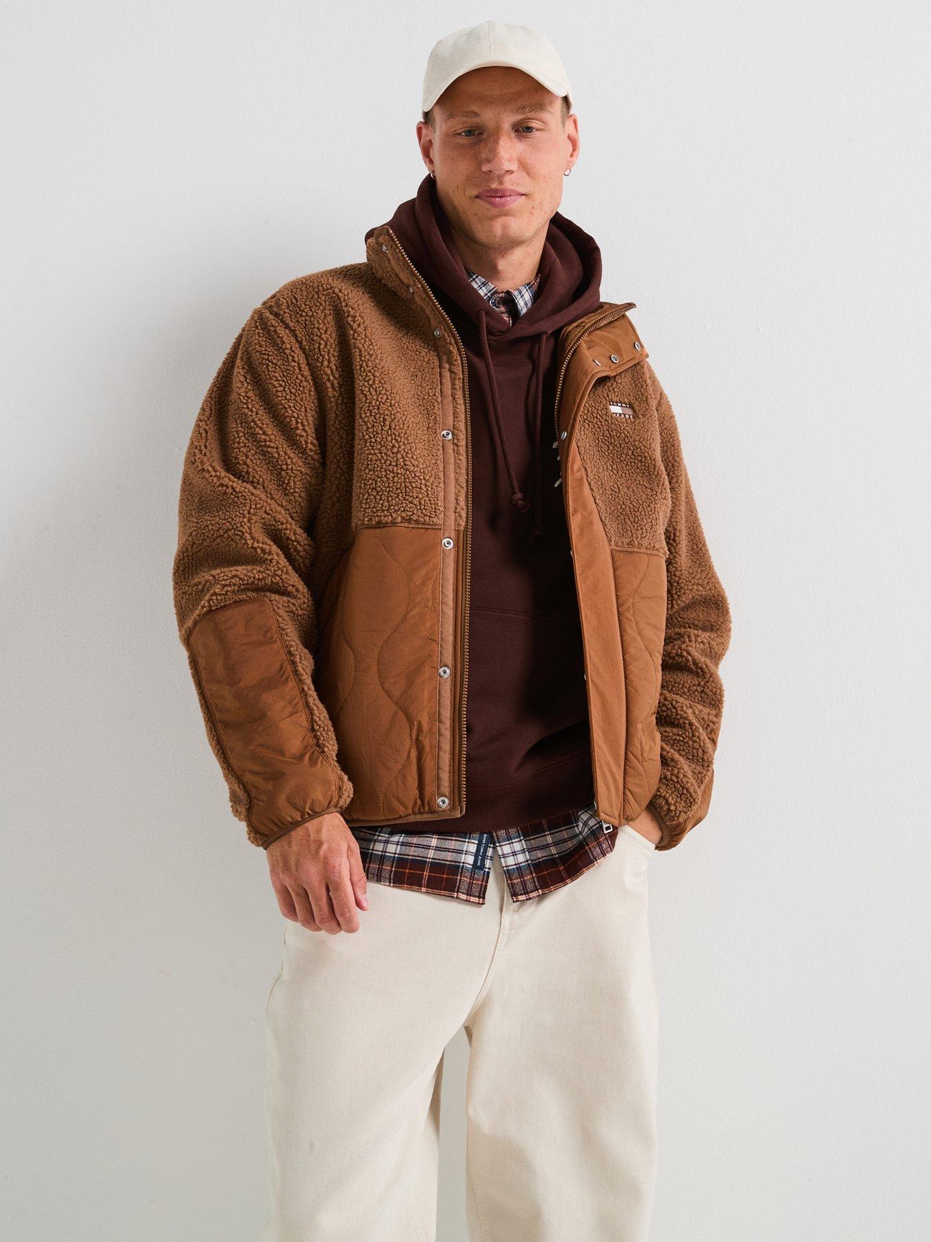 tommy-jeans-essential-mix-teddy-fleece-jacket-blackfront