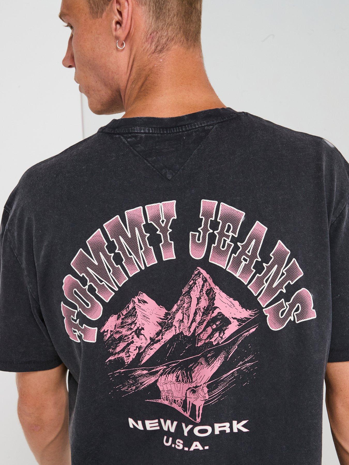 Tommy Jeans Back Graphic Print T-Shirt - Black