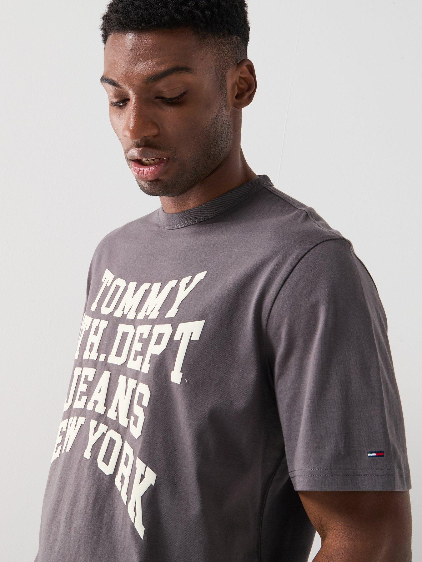 Image 5 of 6 of Tommy Jeans 90S Boxy Fit Varsity T-Shirt - Black