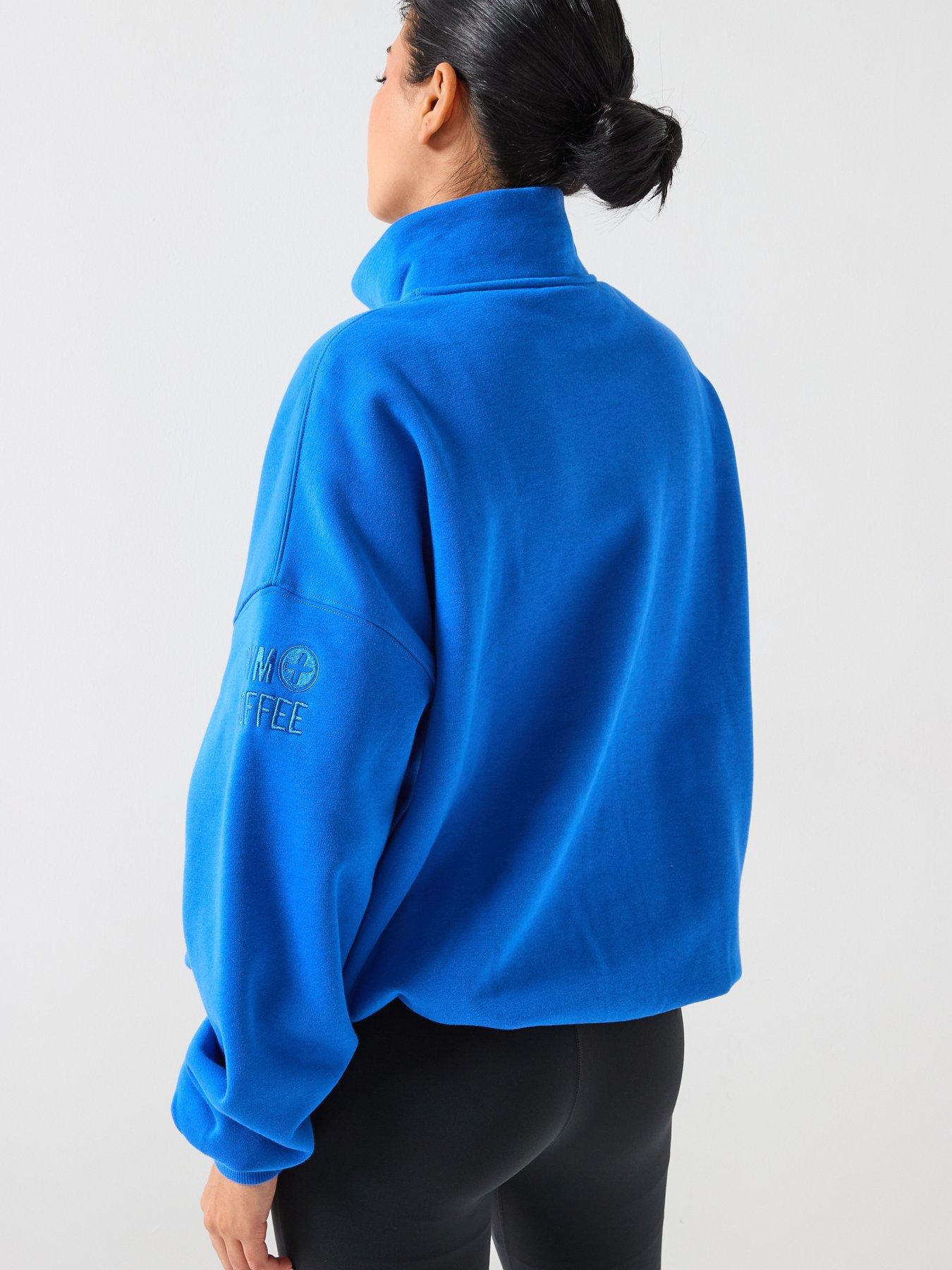 gym-coffee-womens-training-sierra-snap-collar-sweatshirt-bluestillFront