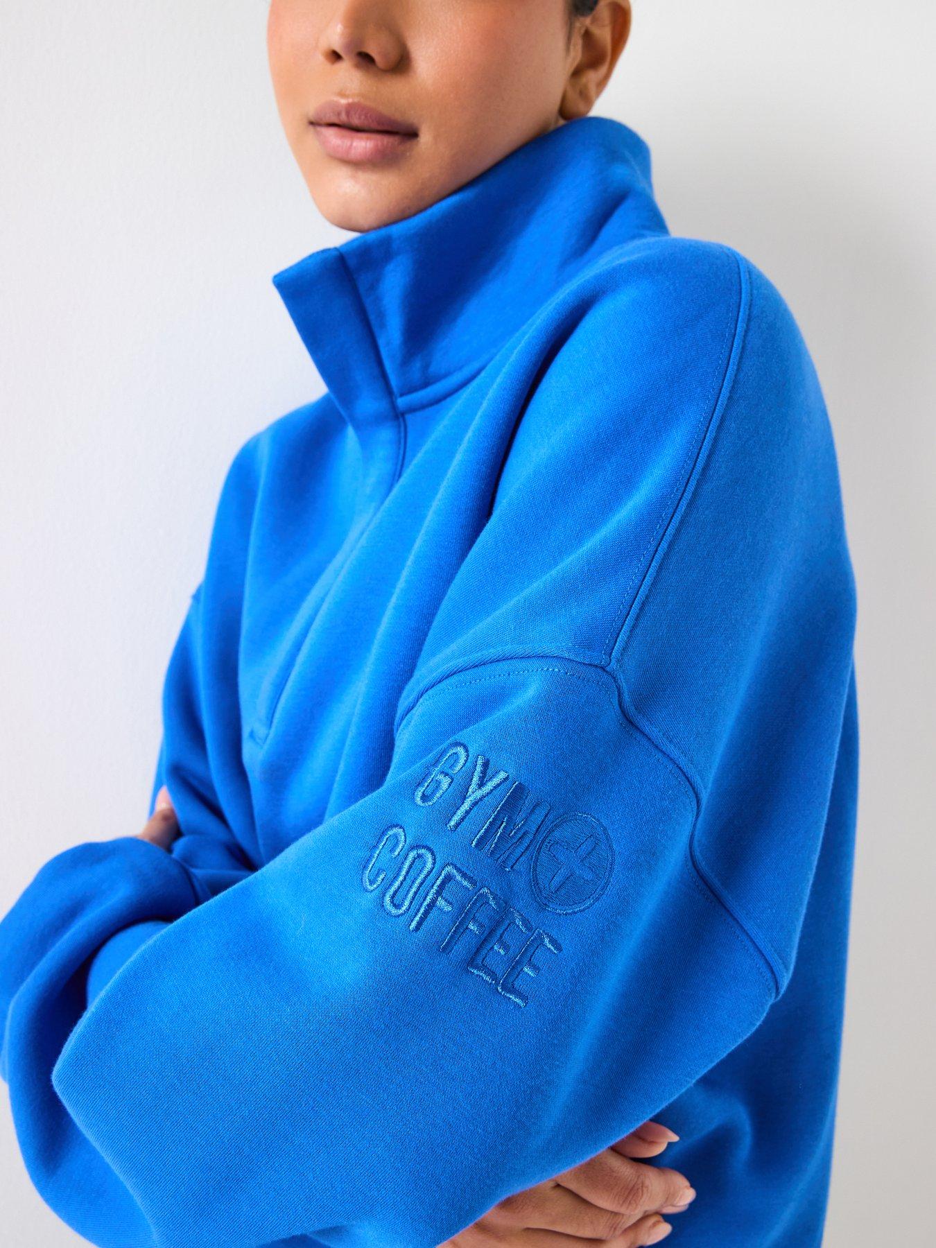 gym-coffee-womens-training-sierra-snap-collar-sweatshirt-bluedetail