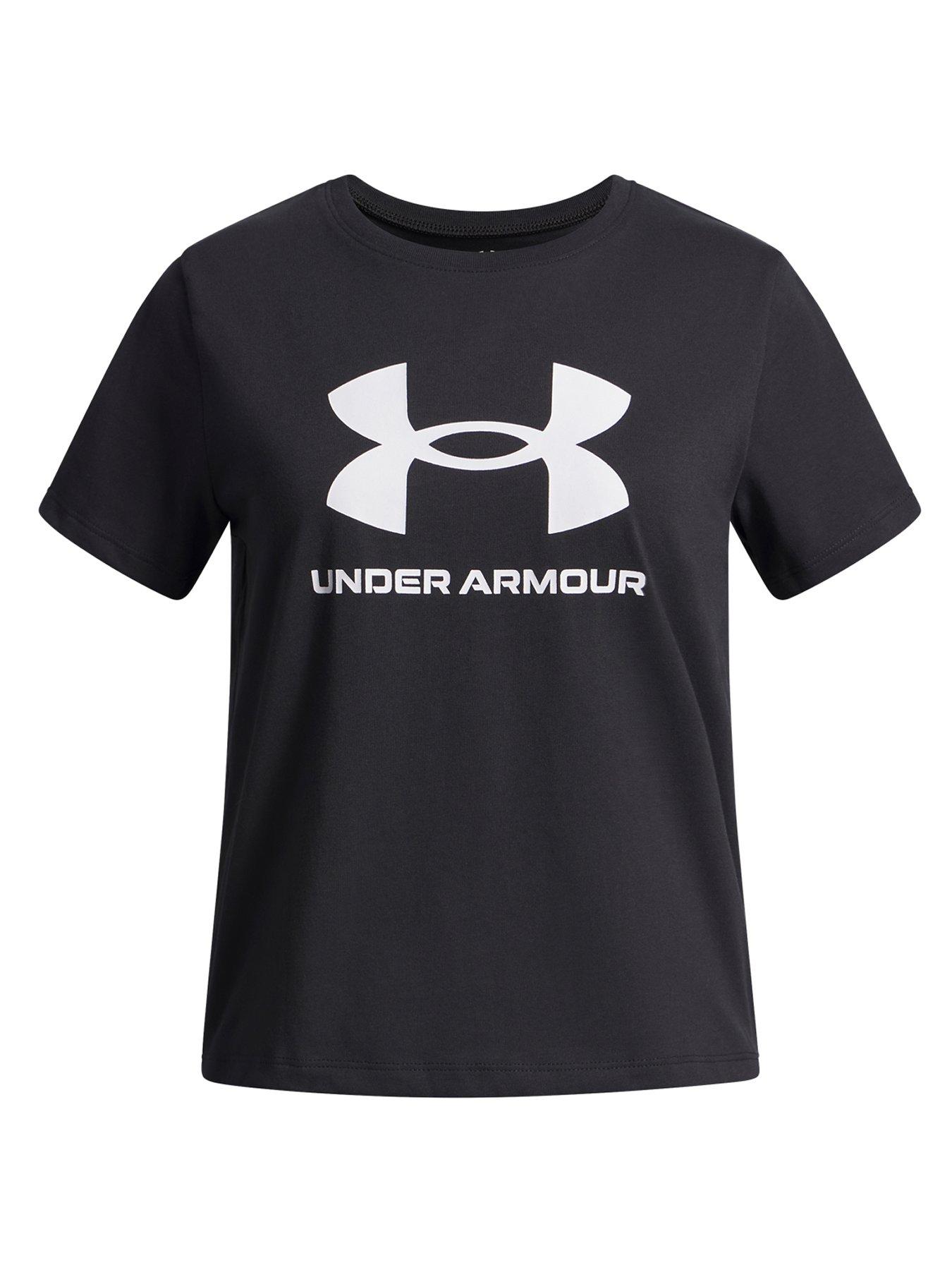 under-armour-junior-girls-training-big-logo-t-shirt-blackwhite