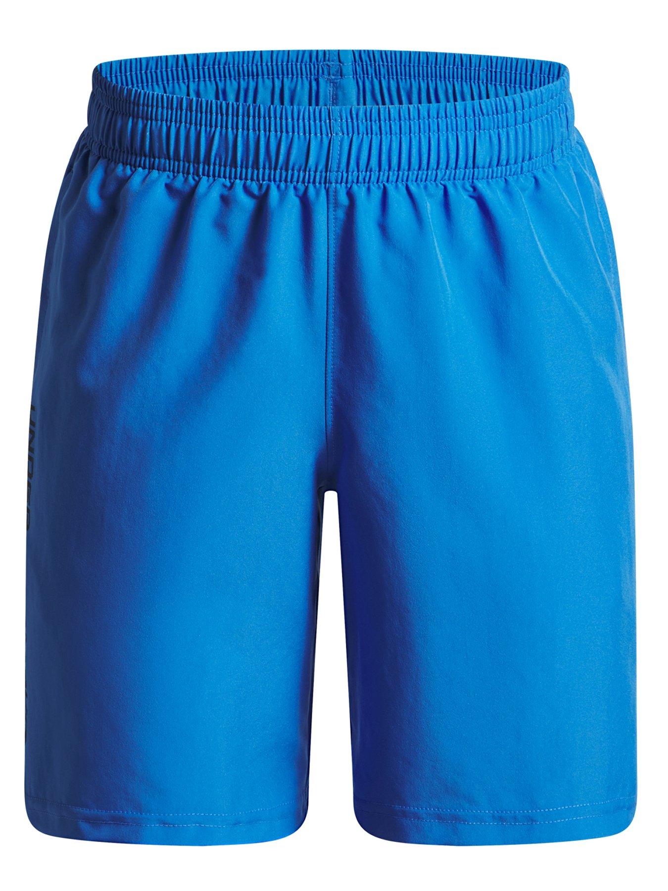 under-armour-junior-boys-training-tech-woven-wordmark-shorts-blue